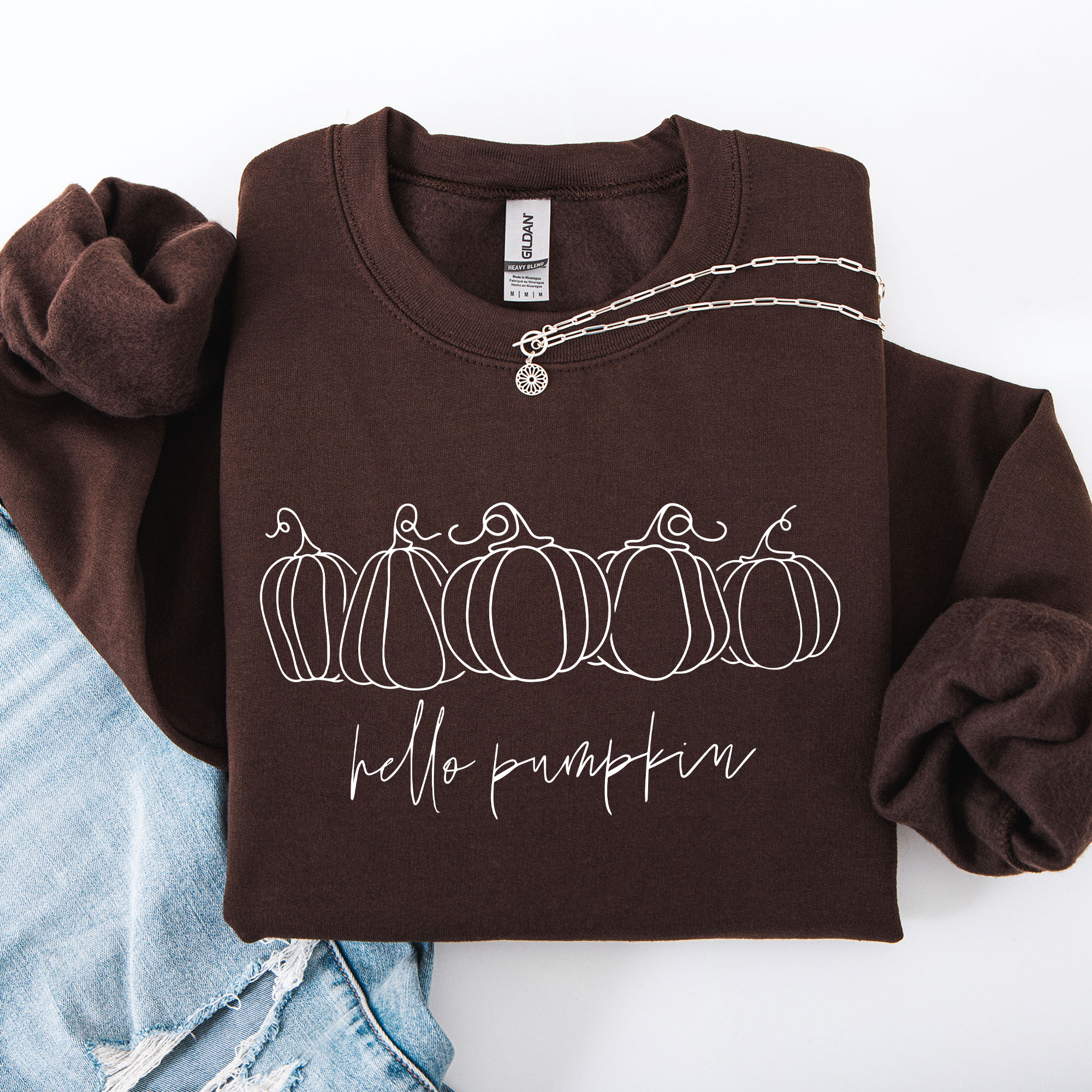 Hello Pumpkin Minimalist Thanksgiving Autumn Cozy Warm Soft Everyday Wear Stay Comfortable Sweatshirt