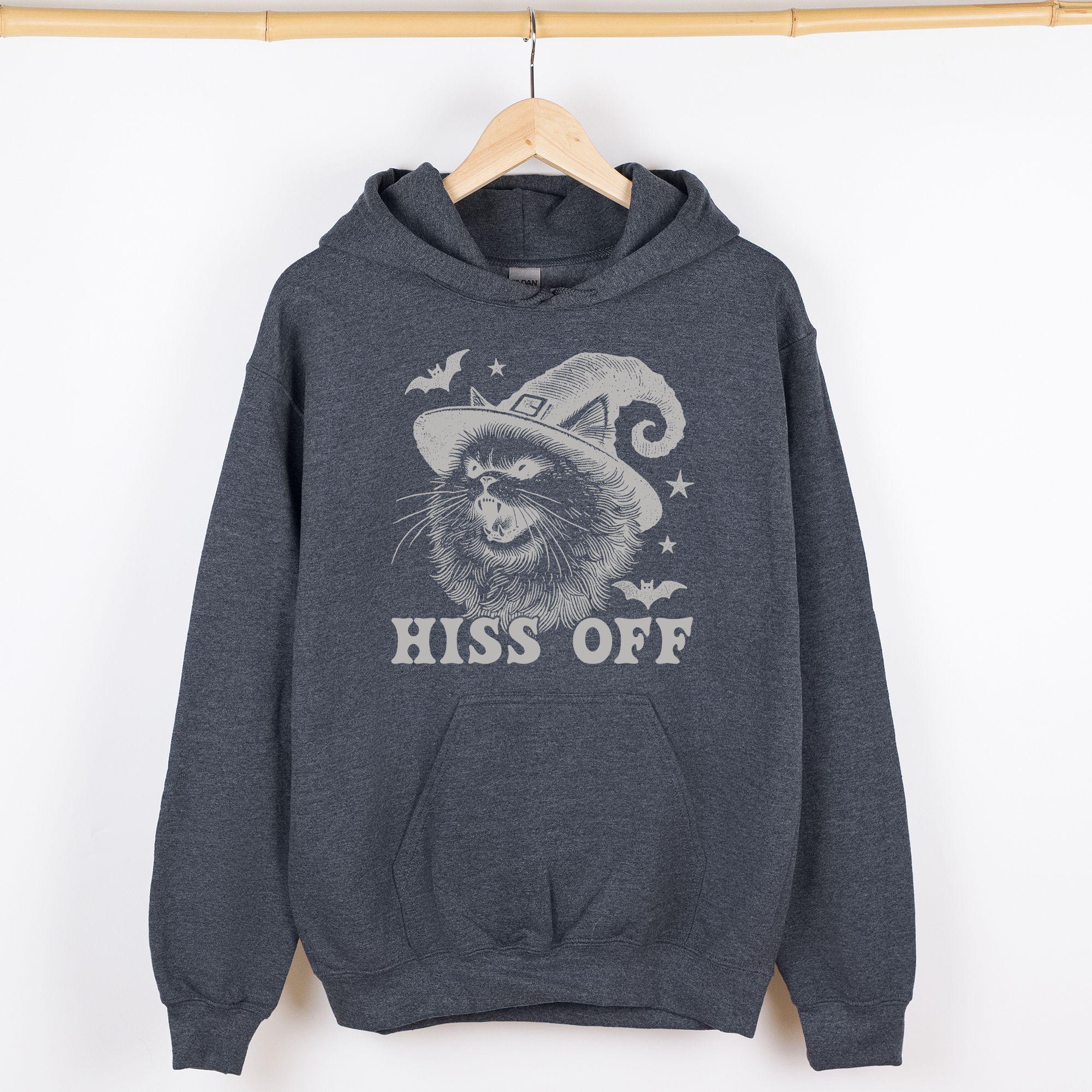 Hiss Off Cat Halloween Witch Vintage Edition Boldly Spooky Collector's Favorite Graphic Hoodie