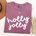 Holly Jolly Retro Christmas Classic Winter Santa Xmas Holiday Cheer Comfort Colors Tee