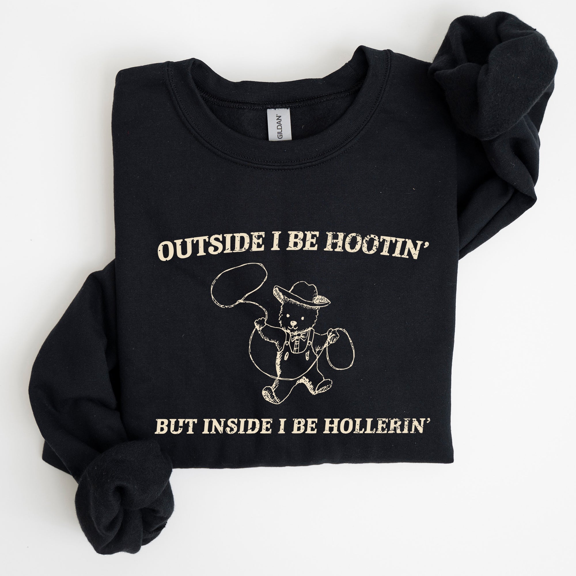 Hootin Hollerin Bear Meme Graphic Illustration For Meme Fans Everywhere Sweatshirt