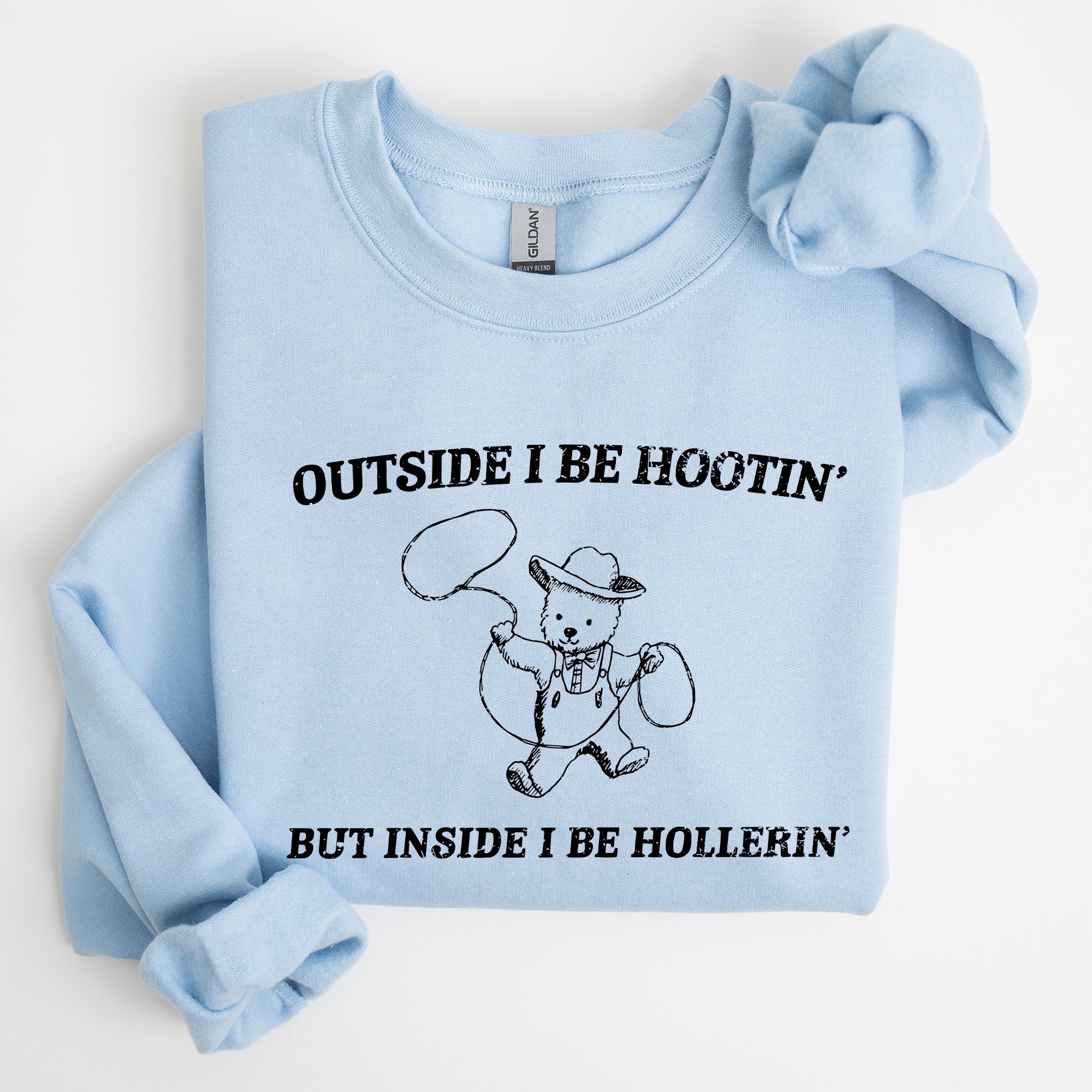 Hootin Hollerin Bear Meme Graphic Illustration For Meme Fans Everywhere Sweatshirt