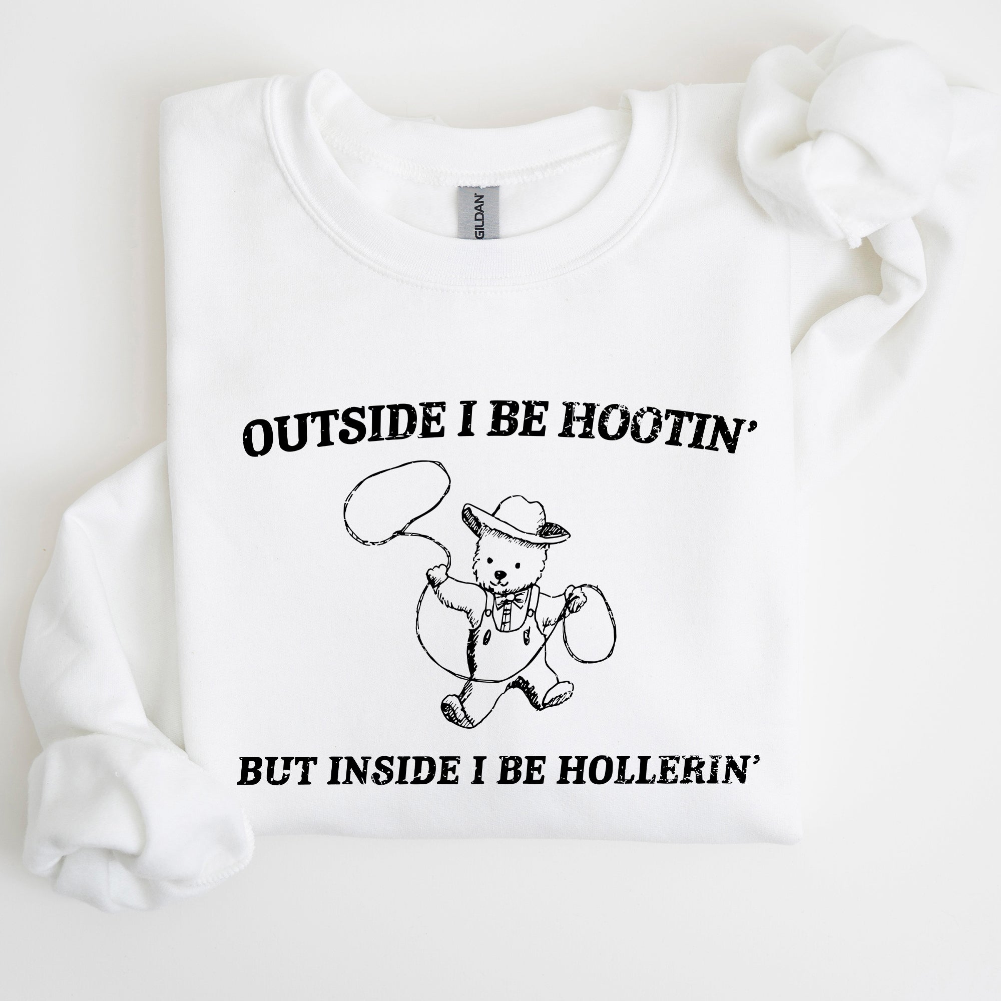 Hootin Hollerin Bear Meme Graphic Illustration For Meme Fans Everywhere Sweatshirt