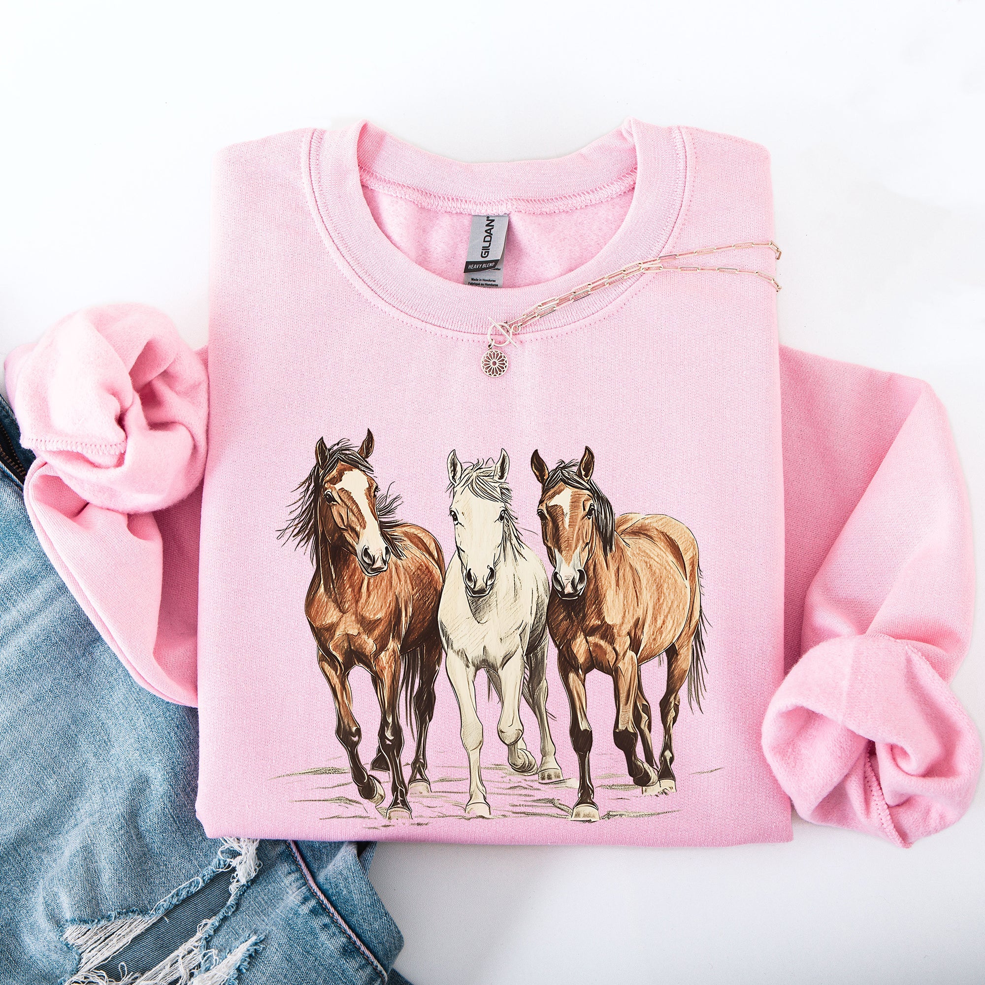 Horses Western Classic Country Cowboy Cowgirl Rodeo Heritage Collection Sweatshirt