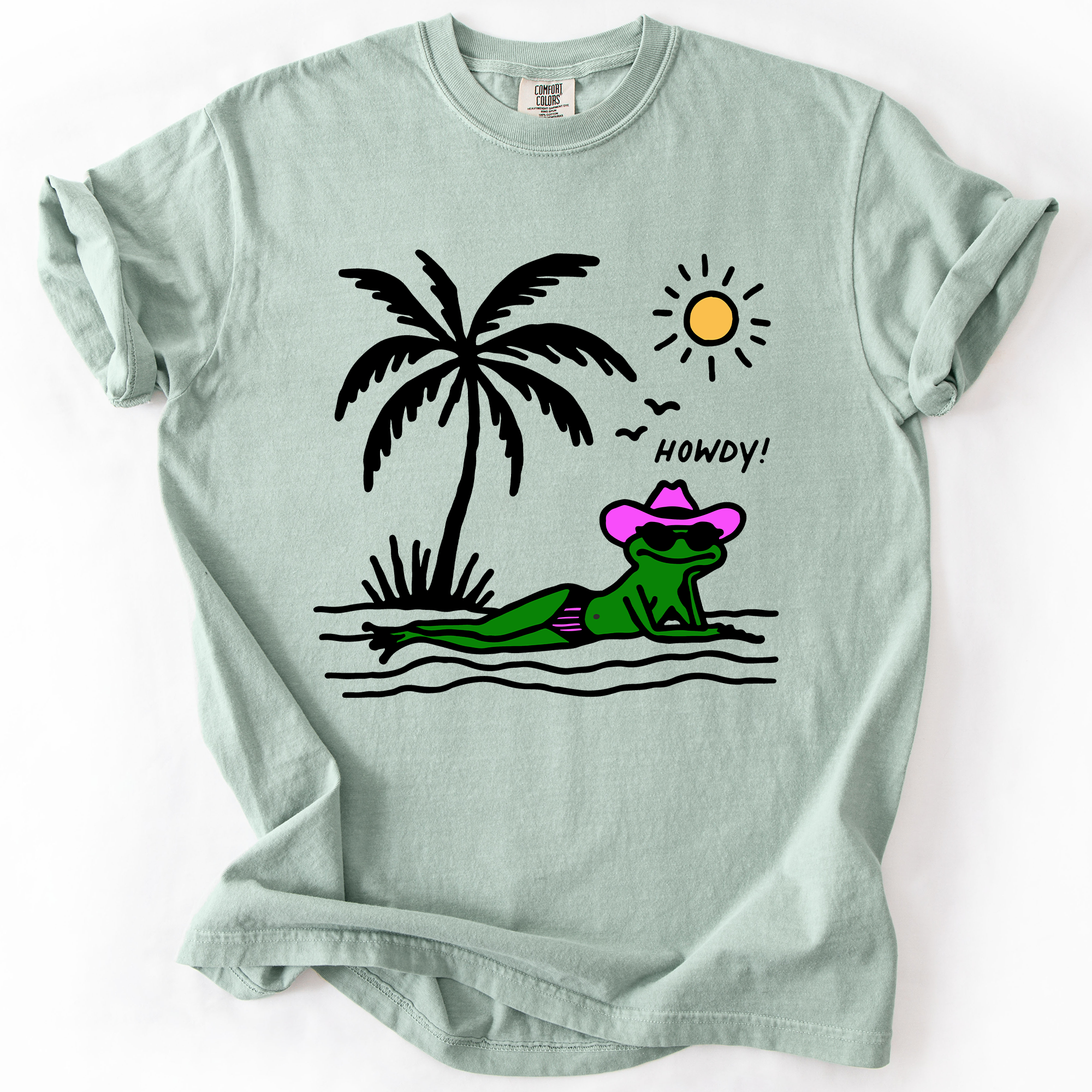 Hot Girl Summer, Funny Frog, Howdy, Beach, Summer, Sunshine Vibes Comfort Colors Tee