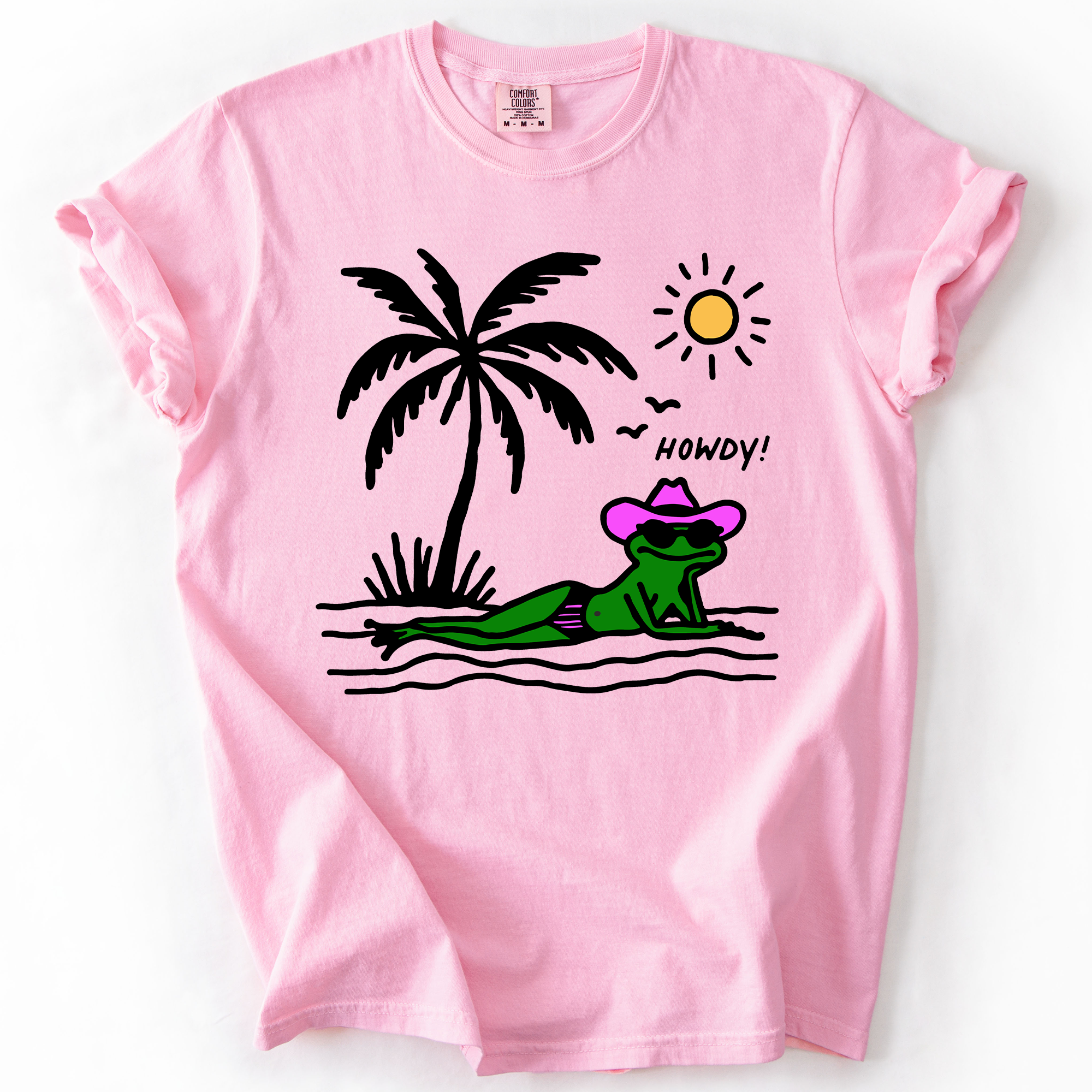 Hot Girl Summer, Funny Frog, Howdy, Beach, Summer, Sunshine Vibes Comfort Colors Tee