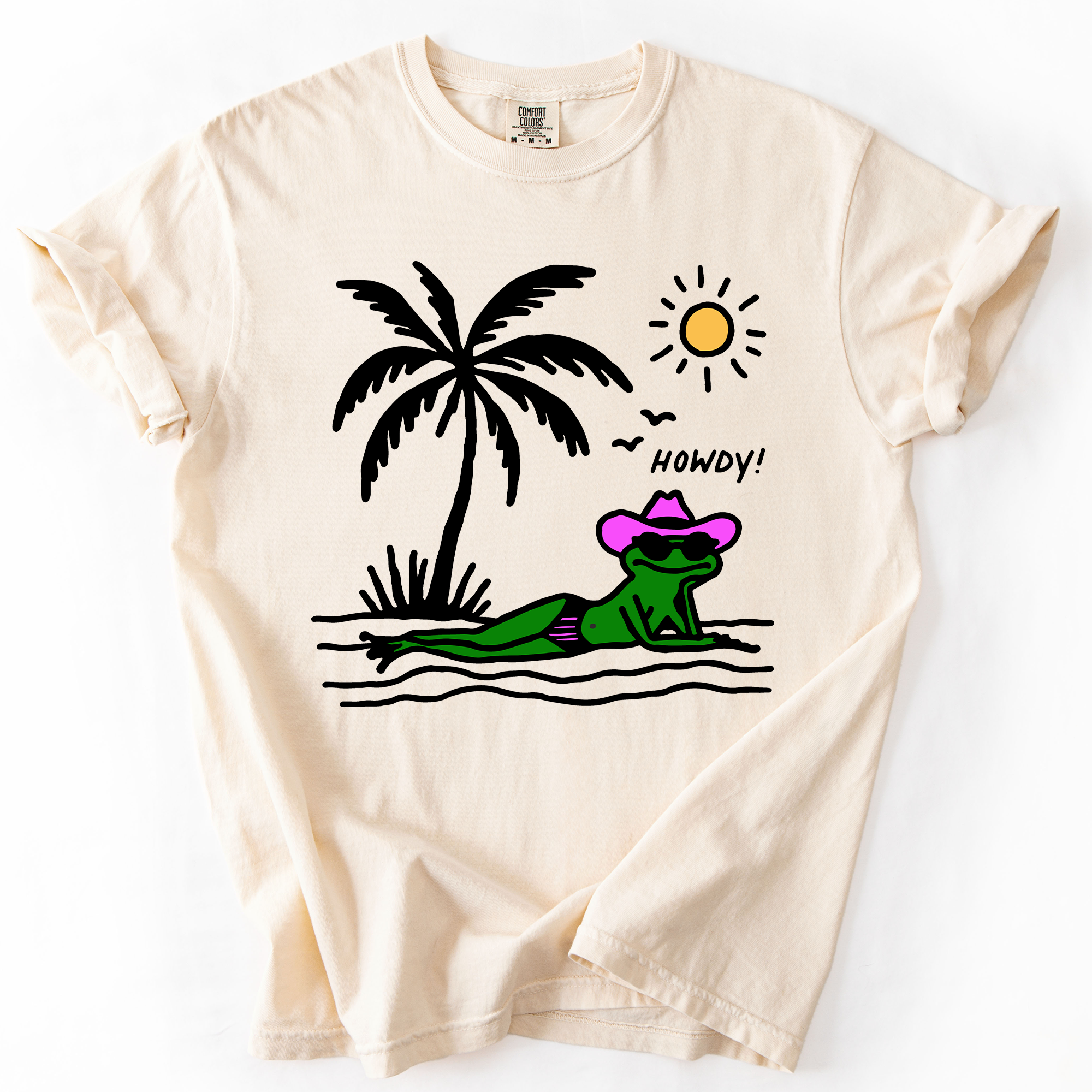 Hot Girl Summer, Funny Frog, Howdy, Beach, Summer, Sunshine Vibes Comfort Colors Tee