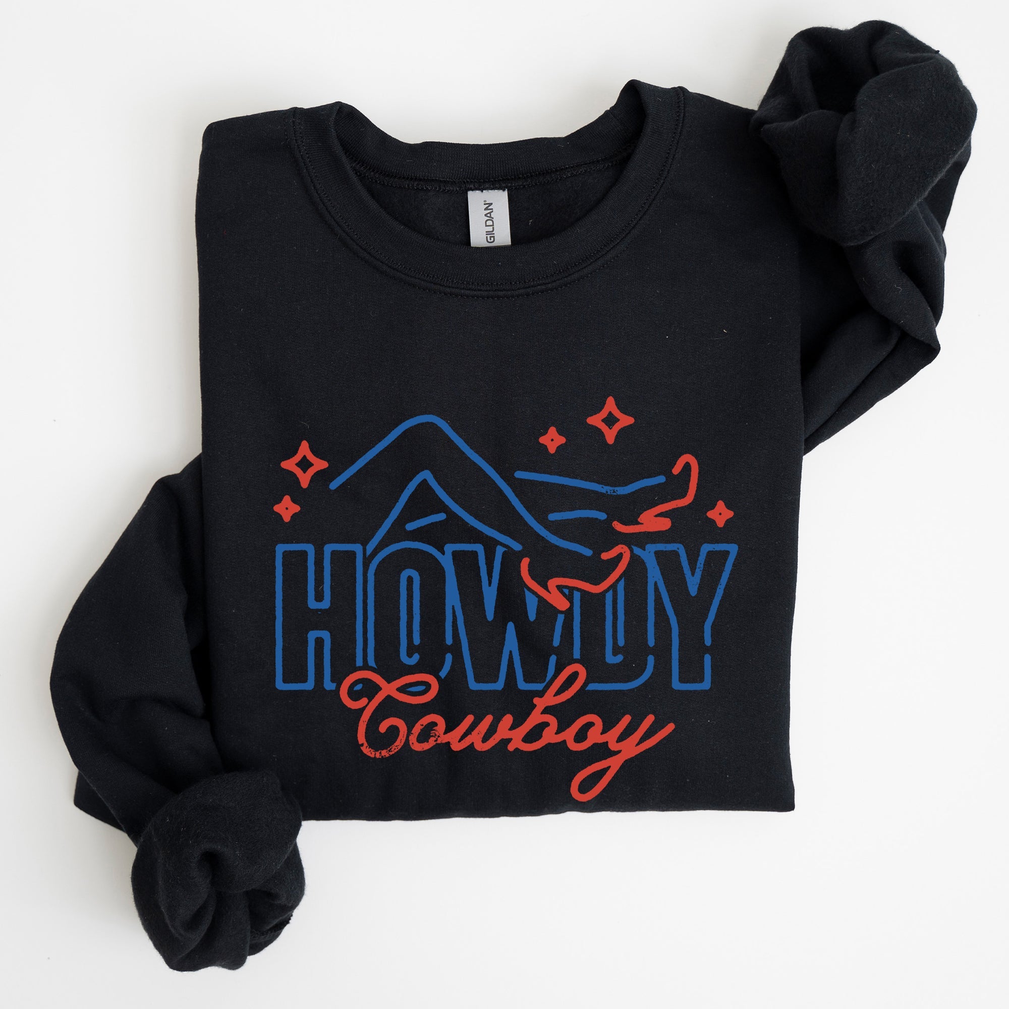 Howdy Cowboy Neon Las Vegas Retro Western Country Icons Neon Nights Edition Sweatshirt