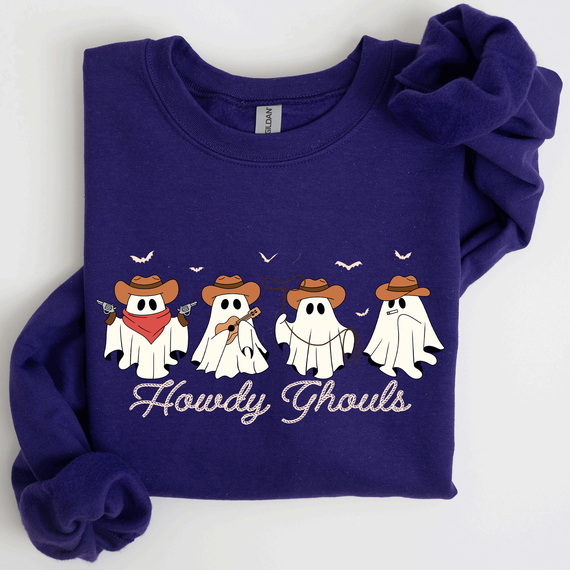 Howdy Ghouls, Cowboy Ghosts, Western, Halloween Sweatshirt