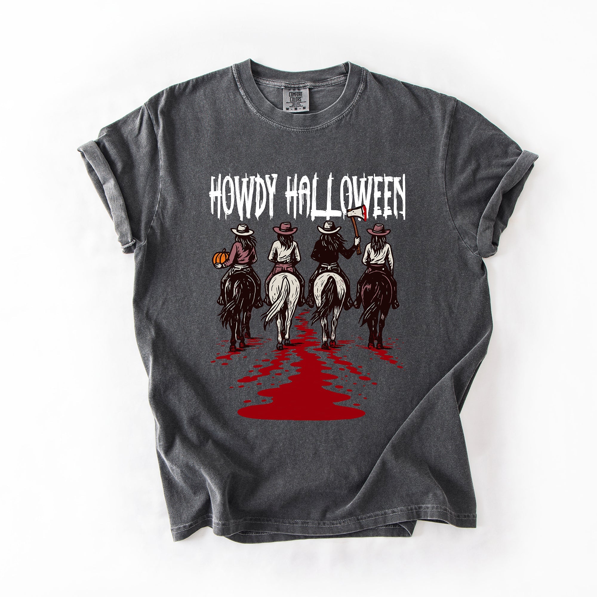 Howdy Halloween, Cowgirls, Western, Spooky Limited Edition Collection Comfort Colors Tee