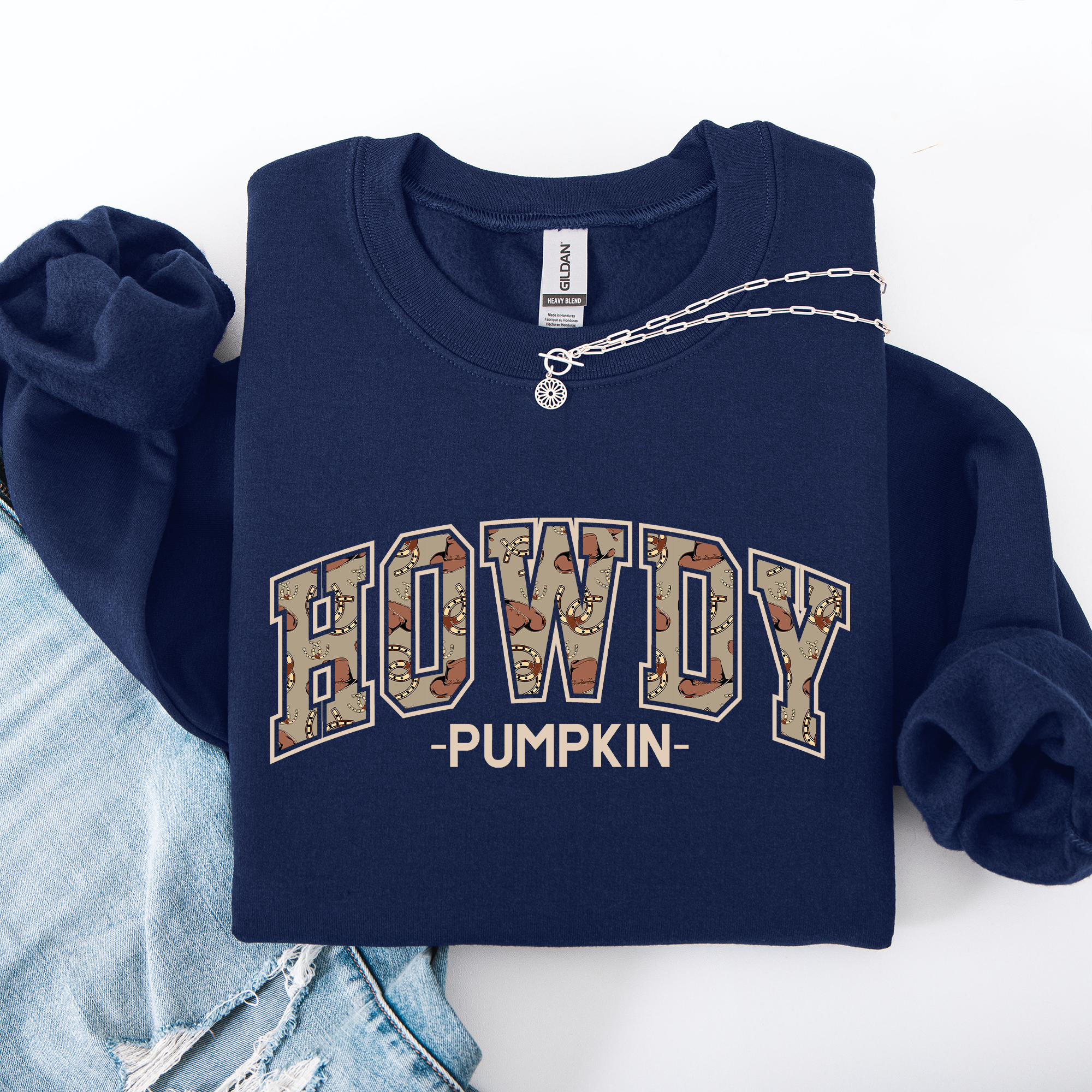 Howdy Pumpkin Varsity Collegiate Autumn Graphic Cozy Vintage For Everyday Layering Comfort Sweatshirt