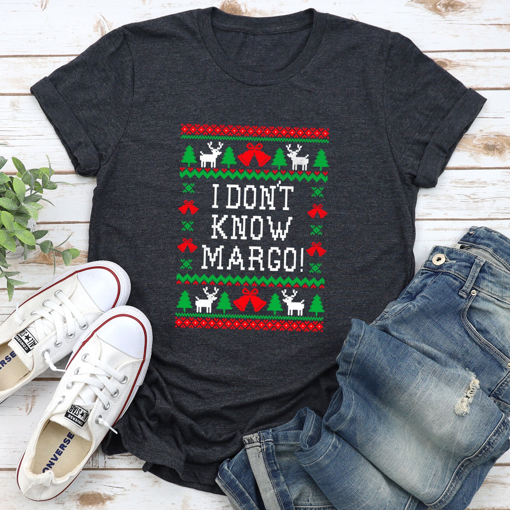 I Don't Know Margo Ugly Christmas Vacation Griswold Holiday Movie Quote Graphic Tee