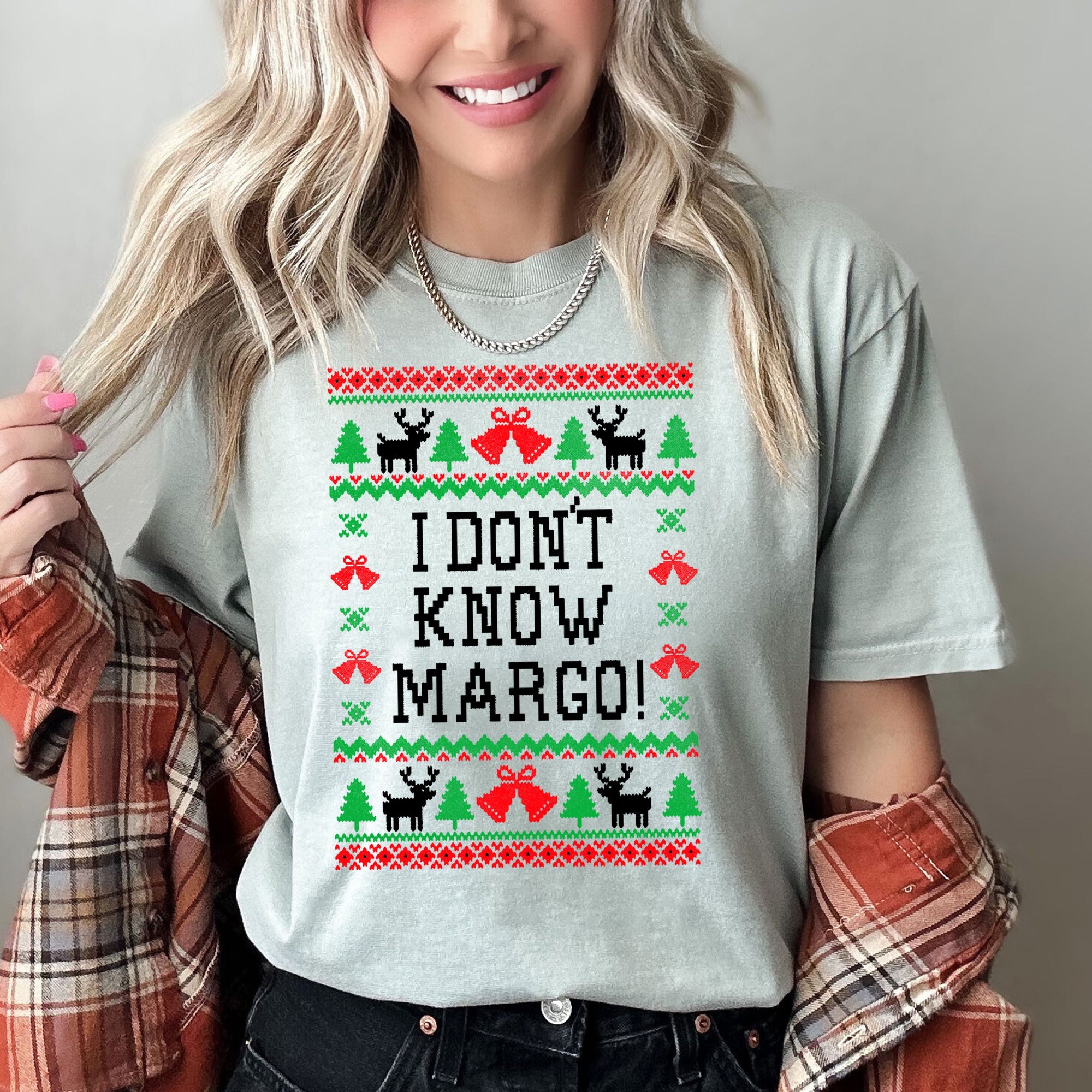 I Don't Know Margo Ugly Christmas Vacation Griswold Quote Collection Comfort Colors Tee