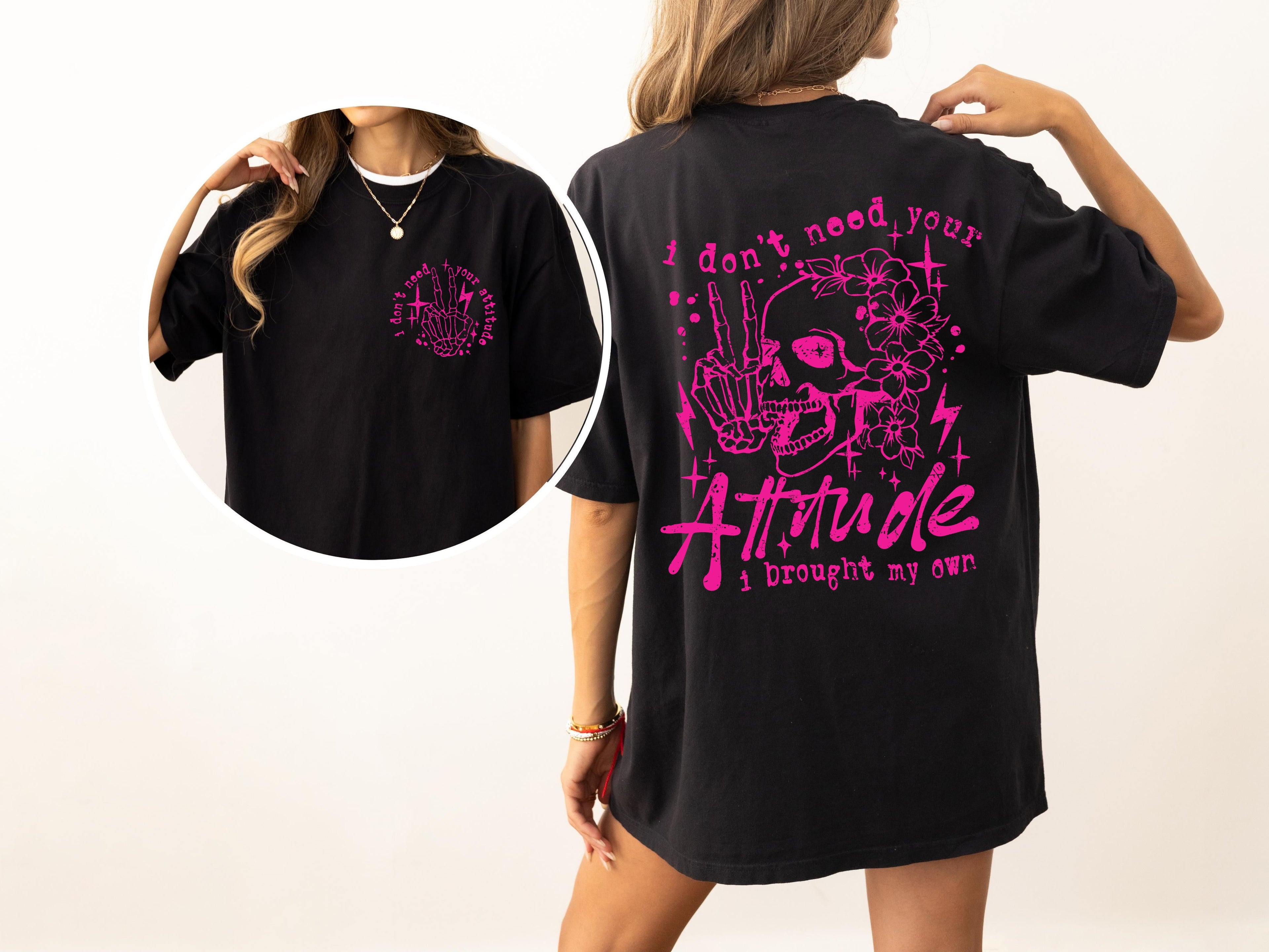I Don't Need Your Attitude Skeleton Beach Wear Summer Fun Vintage Inspired Comfort Colors Tee