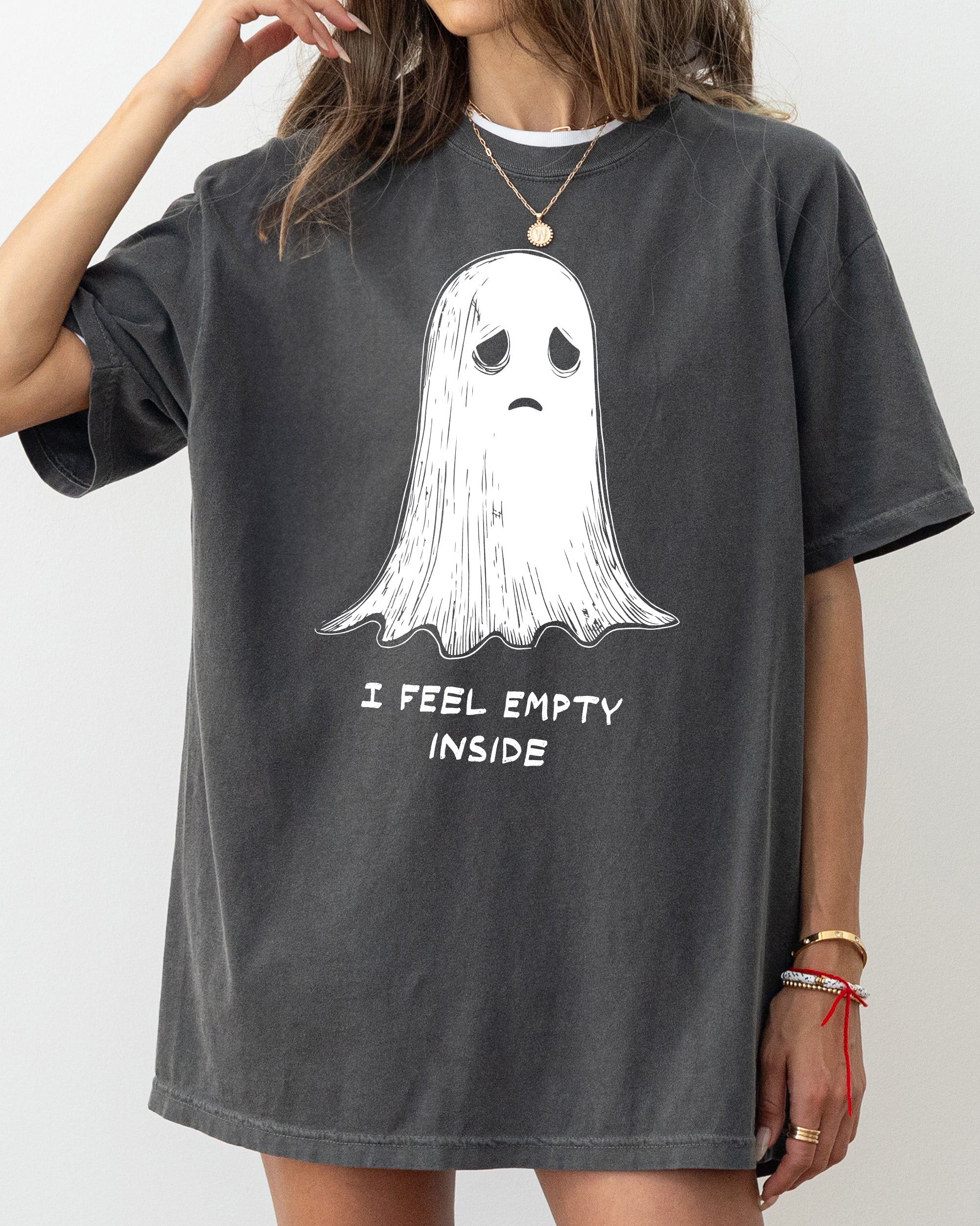 I Feel Empty Inside Ghost Halloween Witch Skeleton Spooky Haunted Comfort Colors Tee