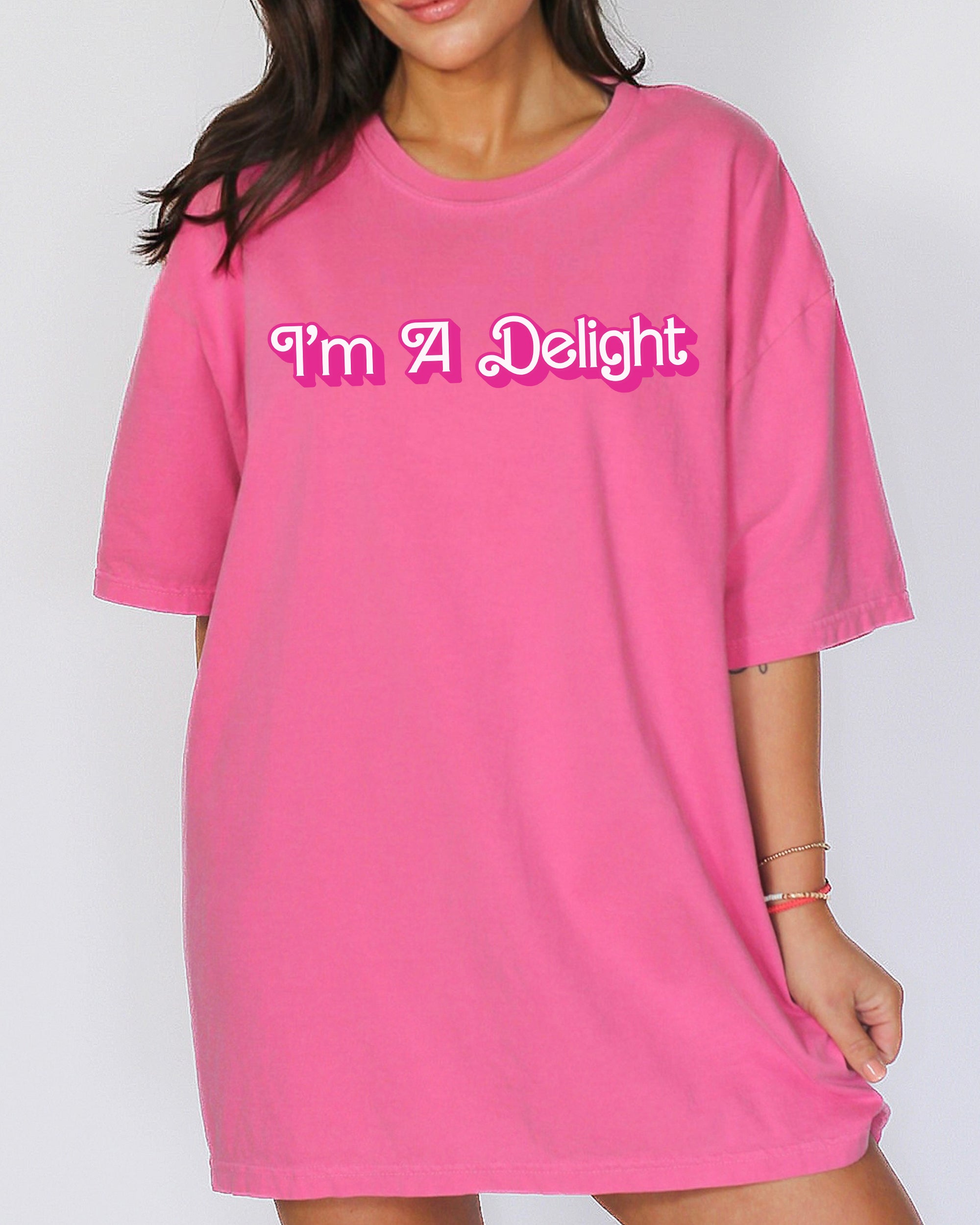 I'm A Delight Doll Movie Funny Sassy Humorous Vintage Style Pop Culture Comfort Colors Tee