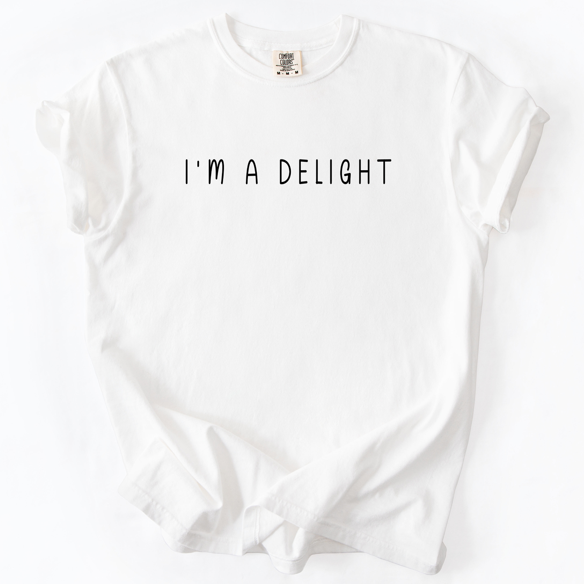 I'm A Delight, Sassy, Sarcastic, Minimalist, Funny Comfort Colors Tee Limited Edition