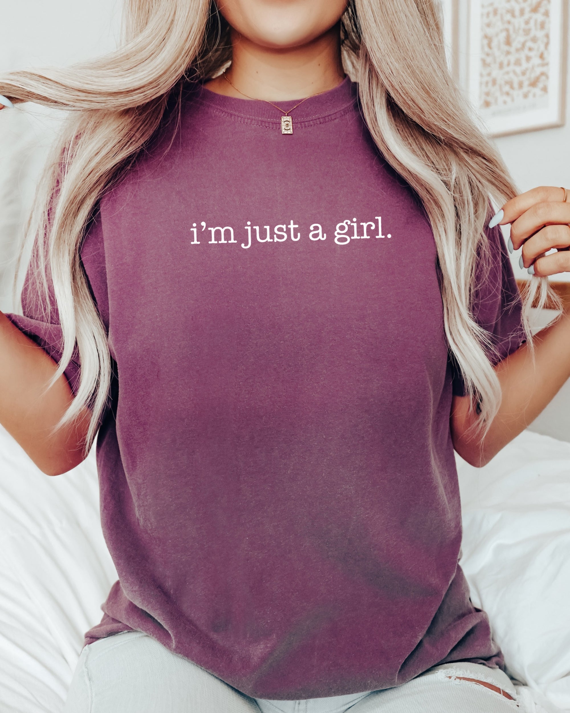 I'm Just A Girl Retro Vintage Feminist Gen X Empowerment Iconic 90s Attitude And Activist Spirit Comfort Colors Tee