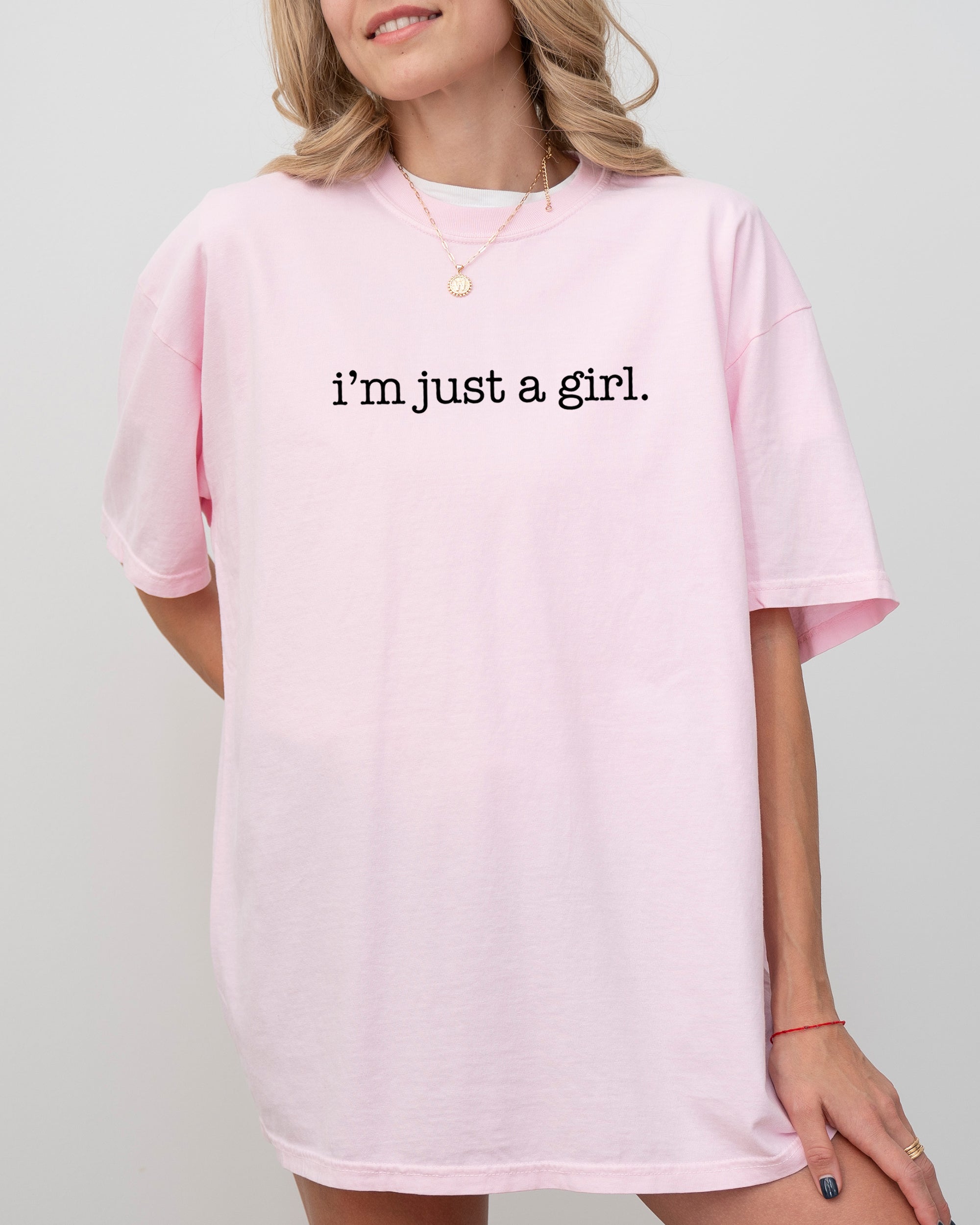 I'm Just A Girl Retro Vintage Feminist Gen X Empowerment Iconic 90s Attitude And Activist Spirit Comfort Colors Tee