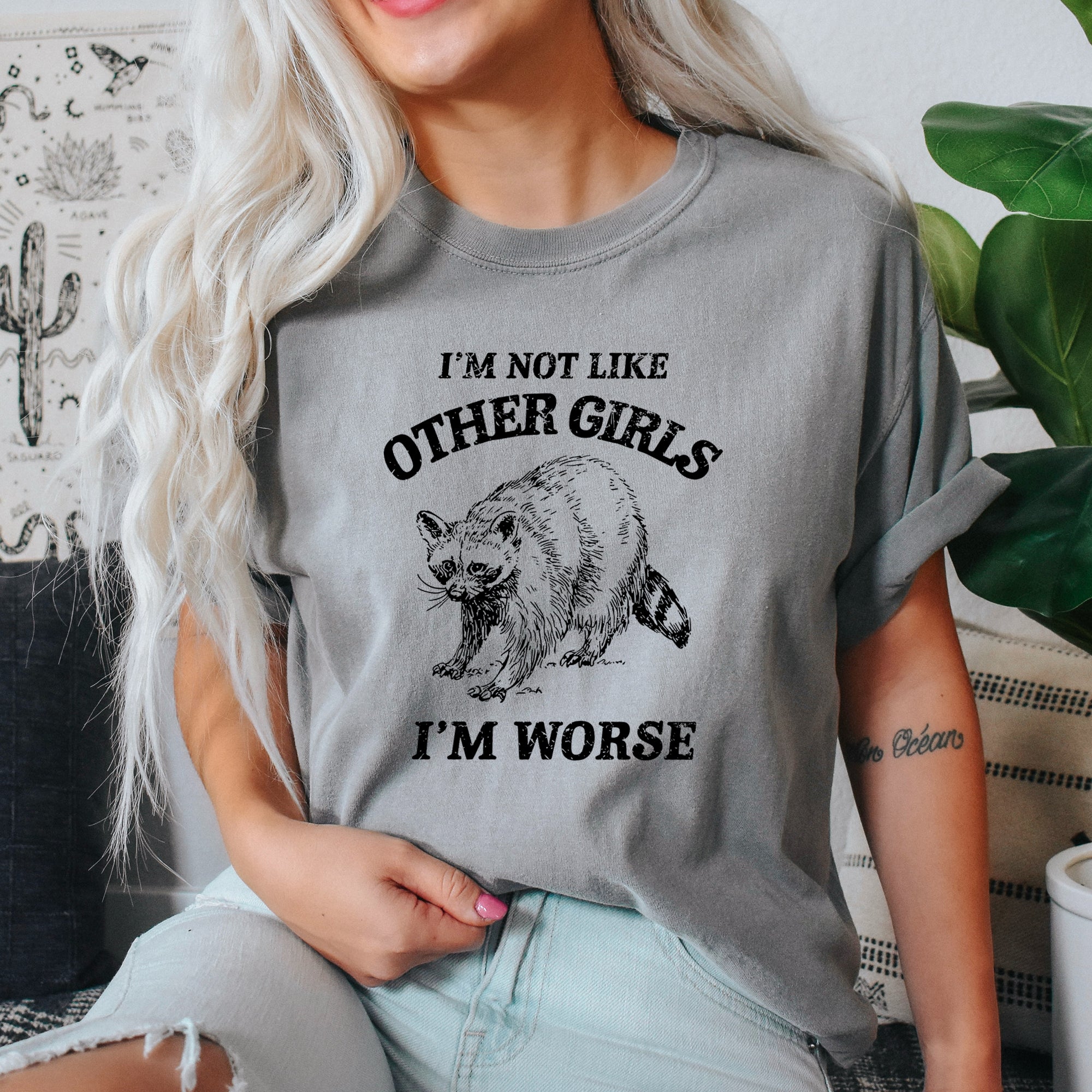 I'm Not Like Other Girls Raccoon Meme Vintage Edition Limited Comfort Colors Tee