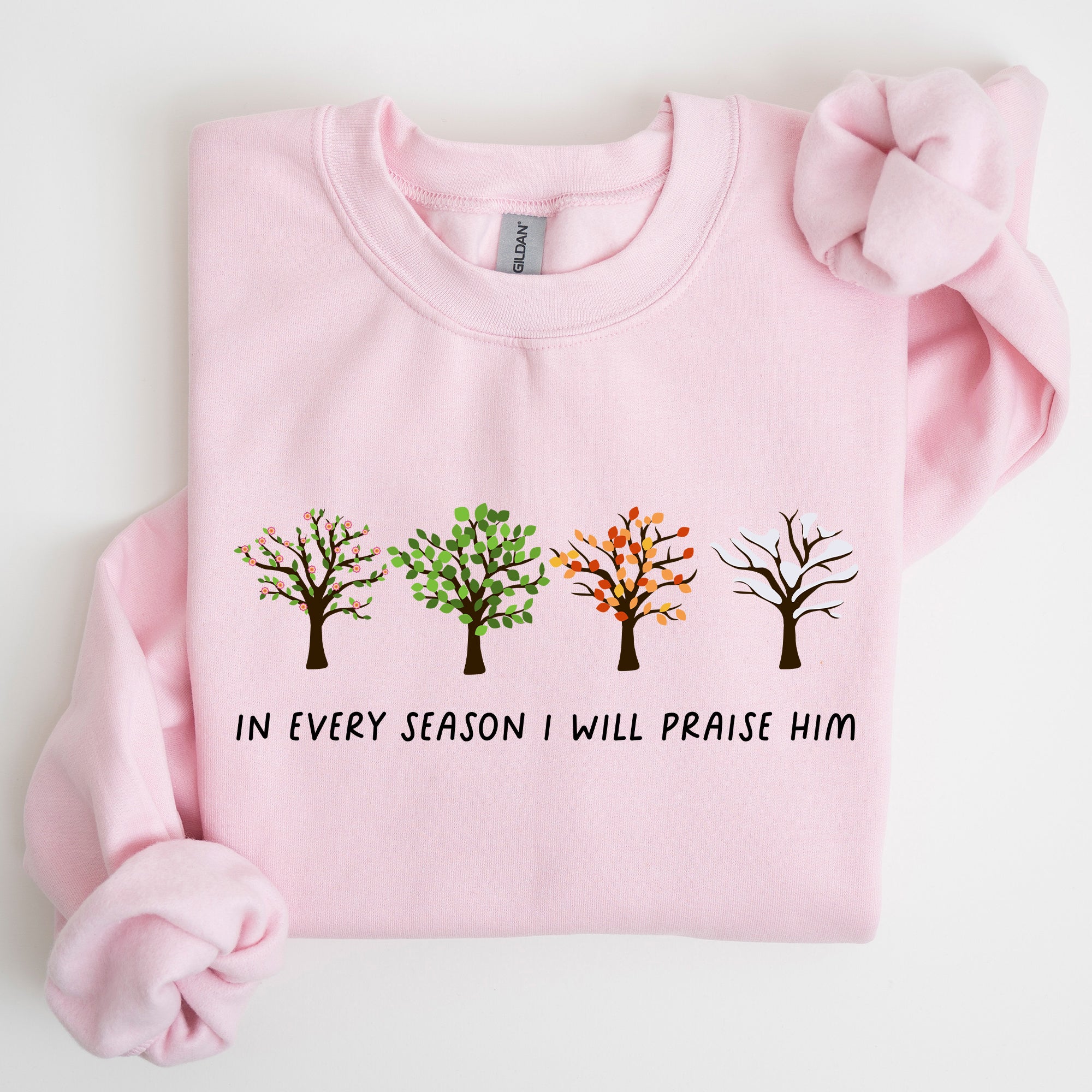In Every Season I Will Praise Him Jesus Love Christian Faith Bible Truths Christian Symbol Sweatshirt