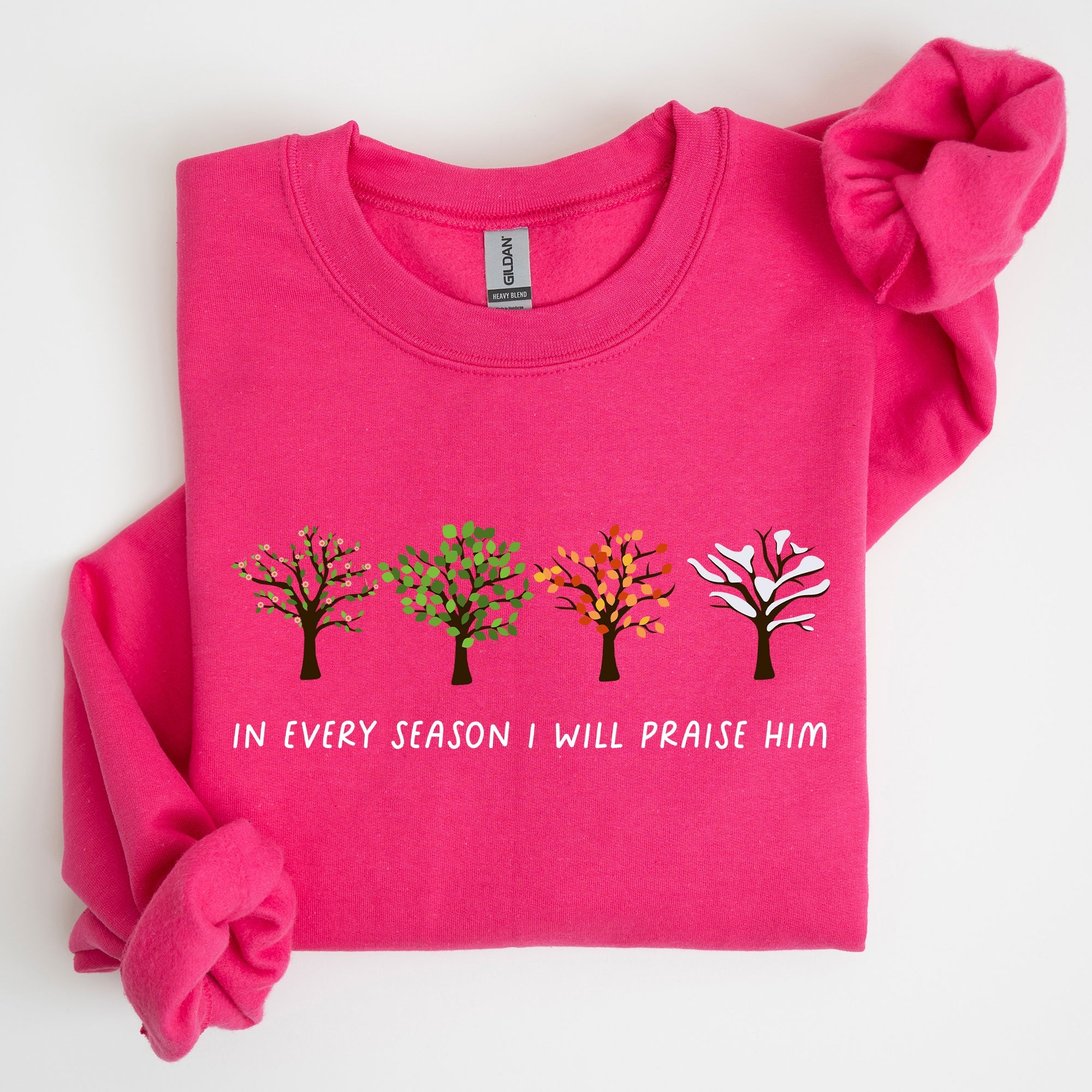 In Every Season I Will Praise Him Jesus Love Christian Faith Bible Truths Christian Symbol Sweatshirt