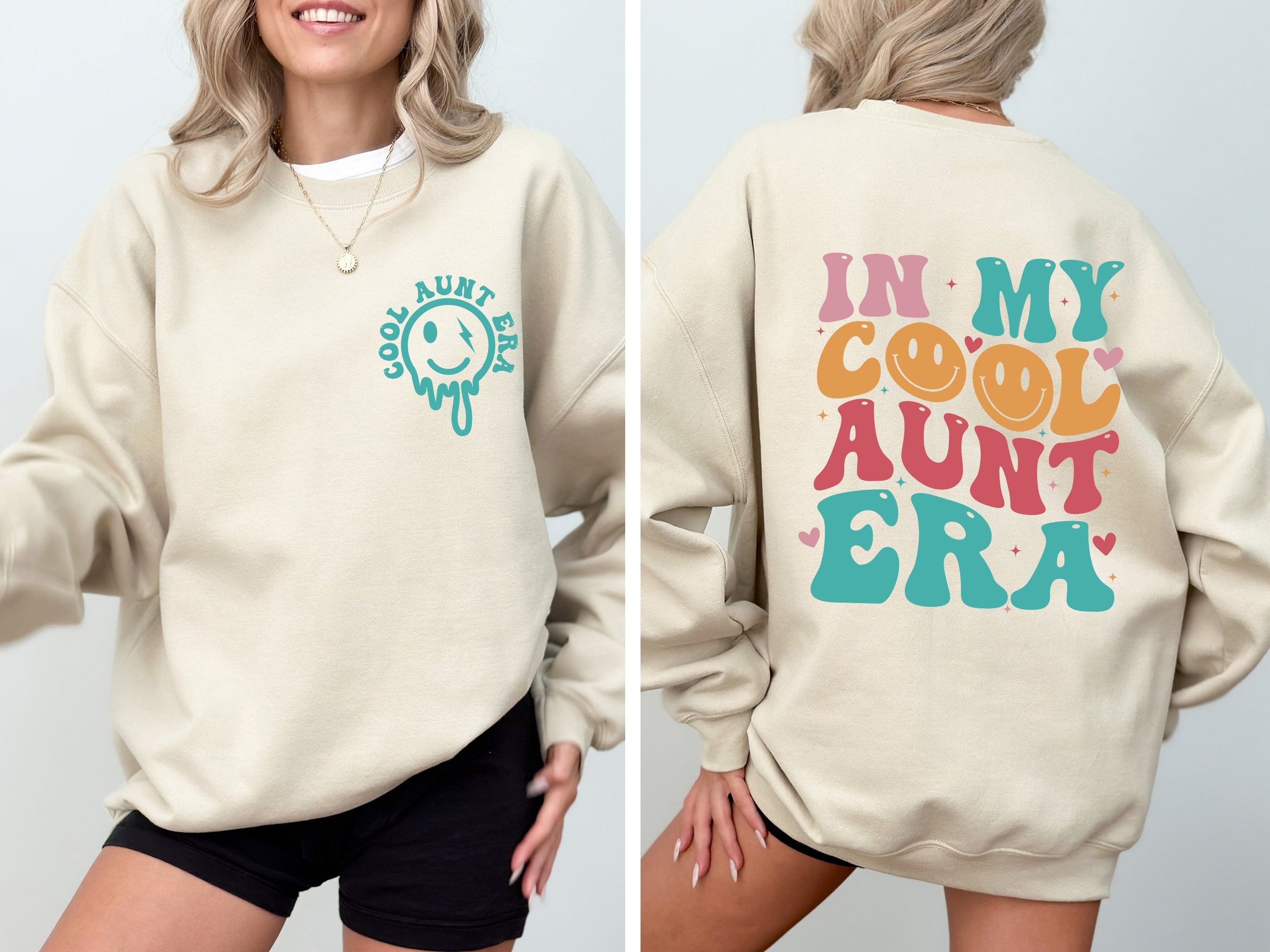 In My Cool Aunt Era, Auntie, Mother's Day Celebration Edition Cozy Fleece Sweatshirt