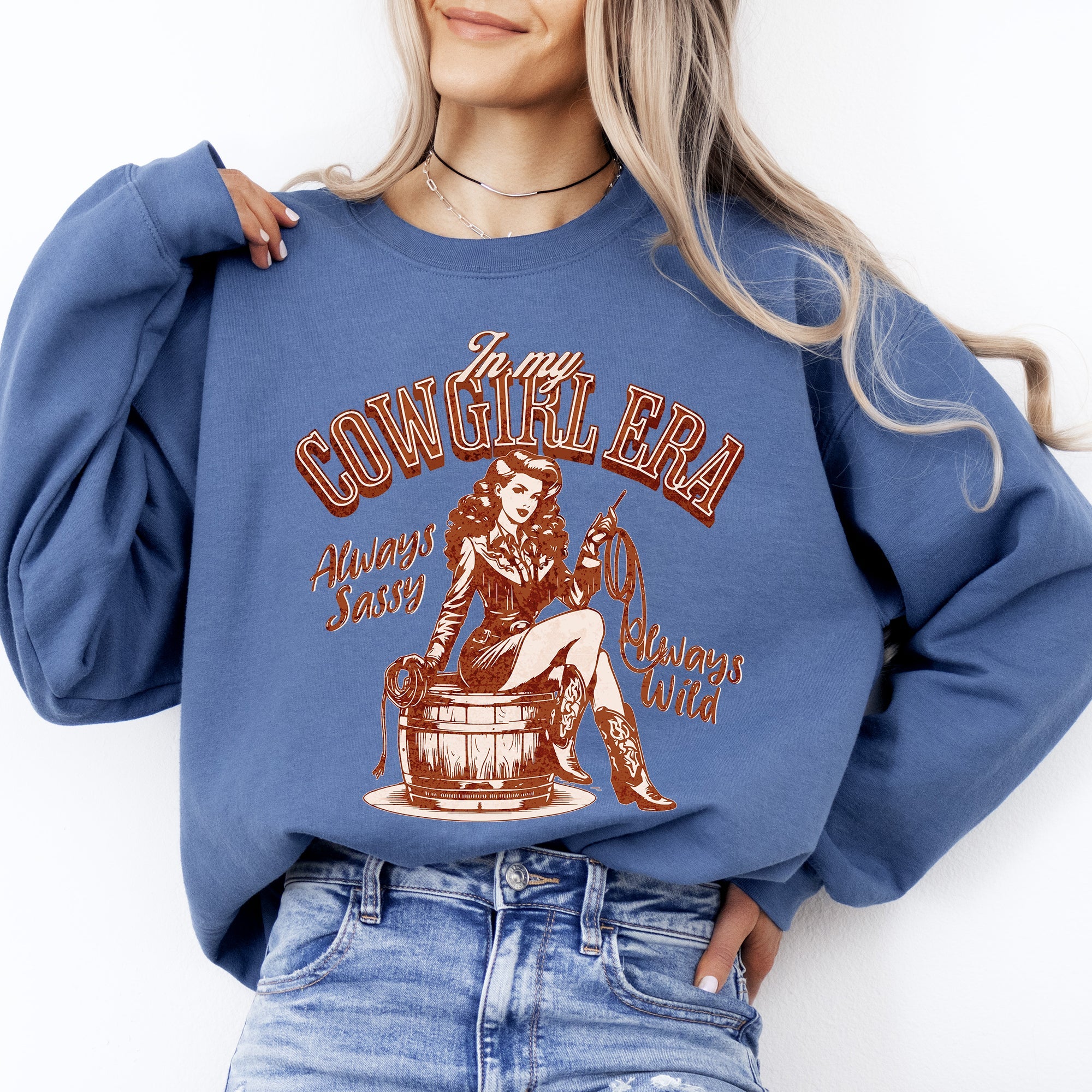 In My Cowgirl Era Sassy Western Country Cozy Fleece Everyday Ride Ready Western Lifestyle Sweatshirt