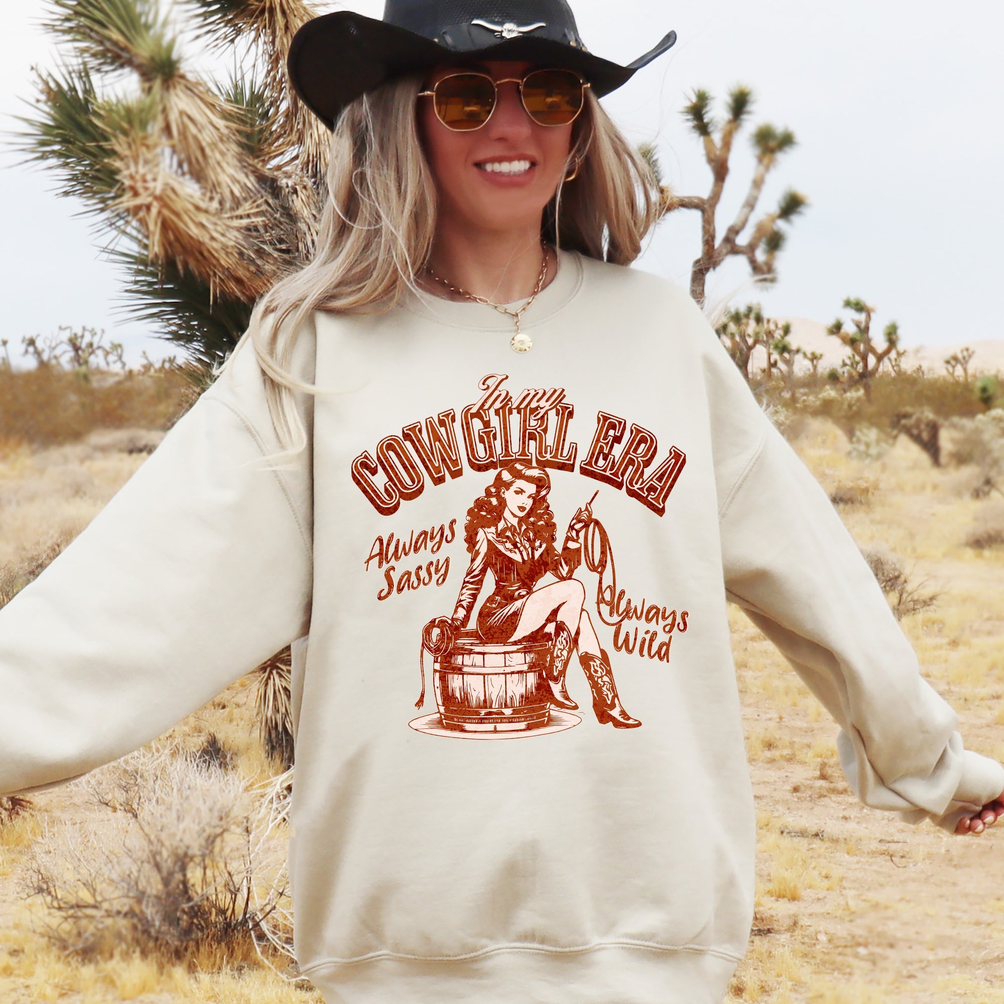 In My Cowgirl Era Sassy Western Country Cozy Fleece Everyday Ride Ready Western Lifestyle Sweatshirt