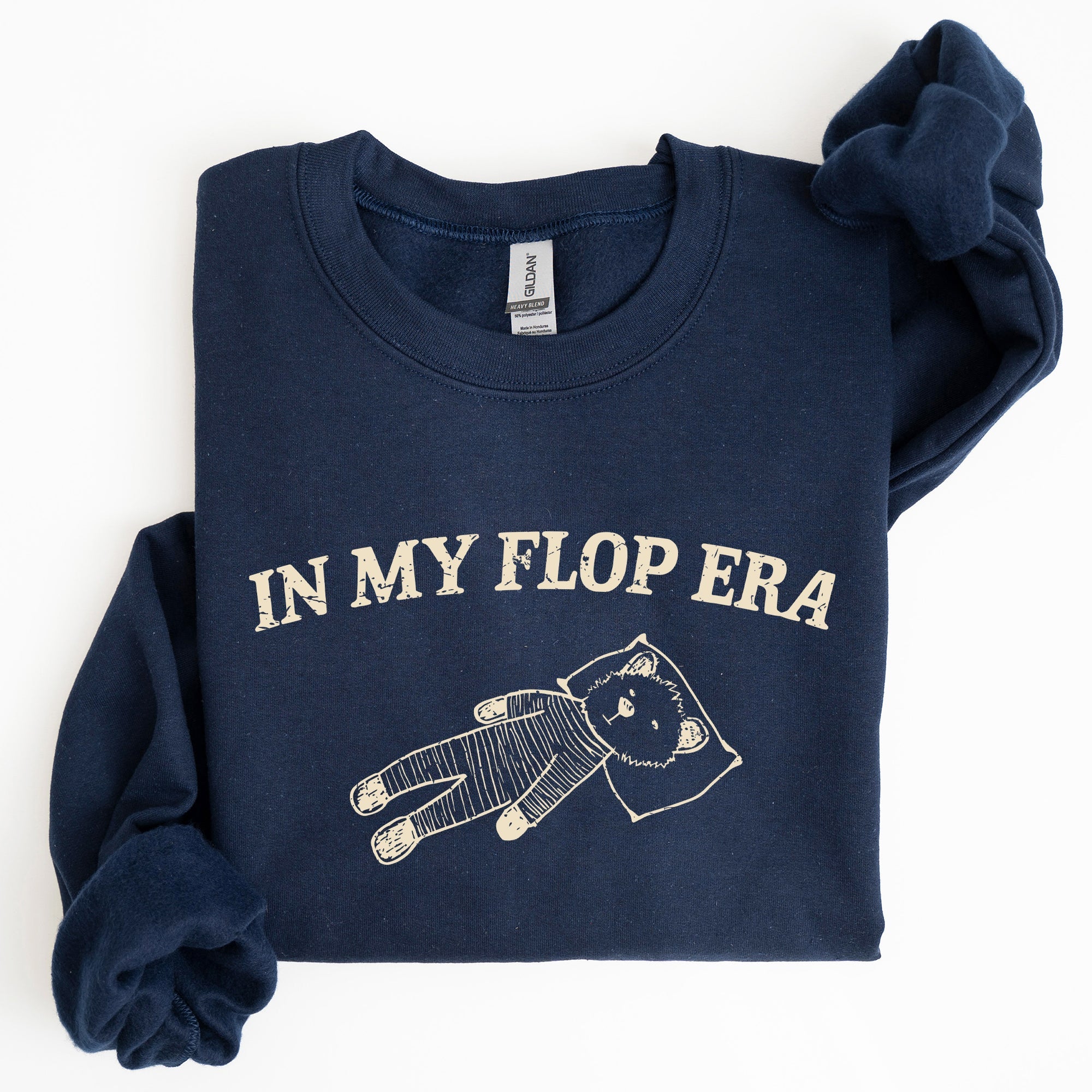 In My Flop Era Bear Meme Aesthetic Signature Edition Cozy Vintage Playful Premium Sweatshirt