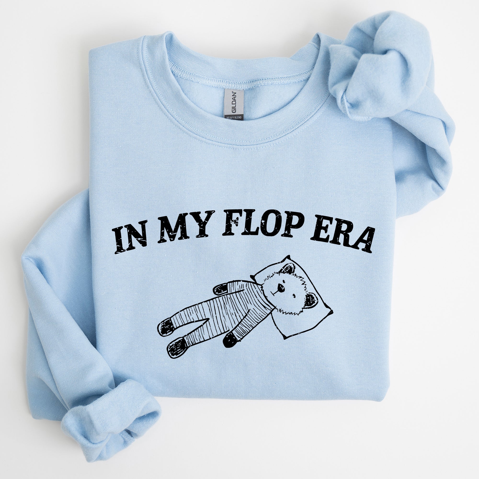 In My Flop Era Bear Meme Aesthetic Signature Edition Cozy Vintage Playful Premium Sweatshirt