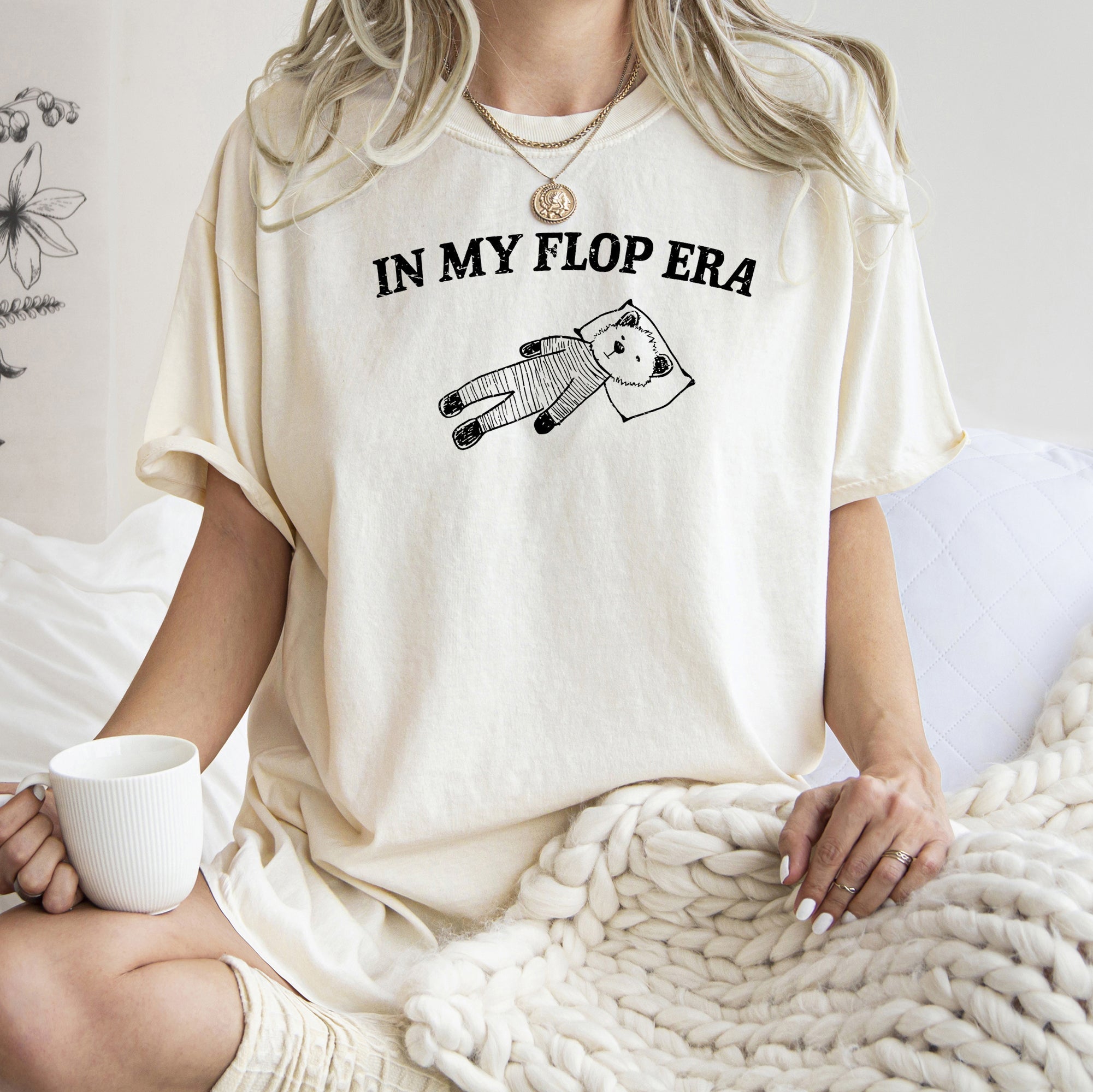 In My Flop Era Bear Meme Aesthetic Funny Vintage Style Pop Culture Graphic Comfort Colors Tee