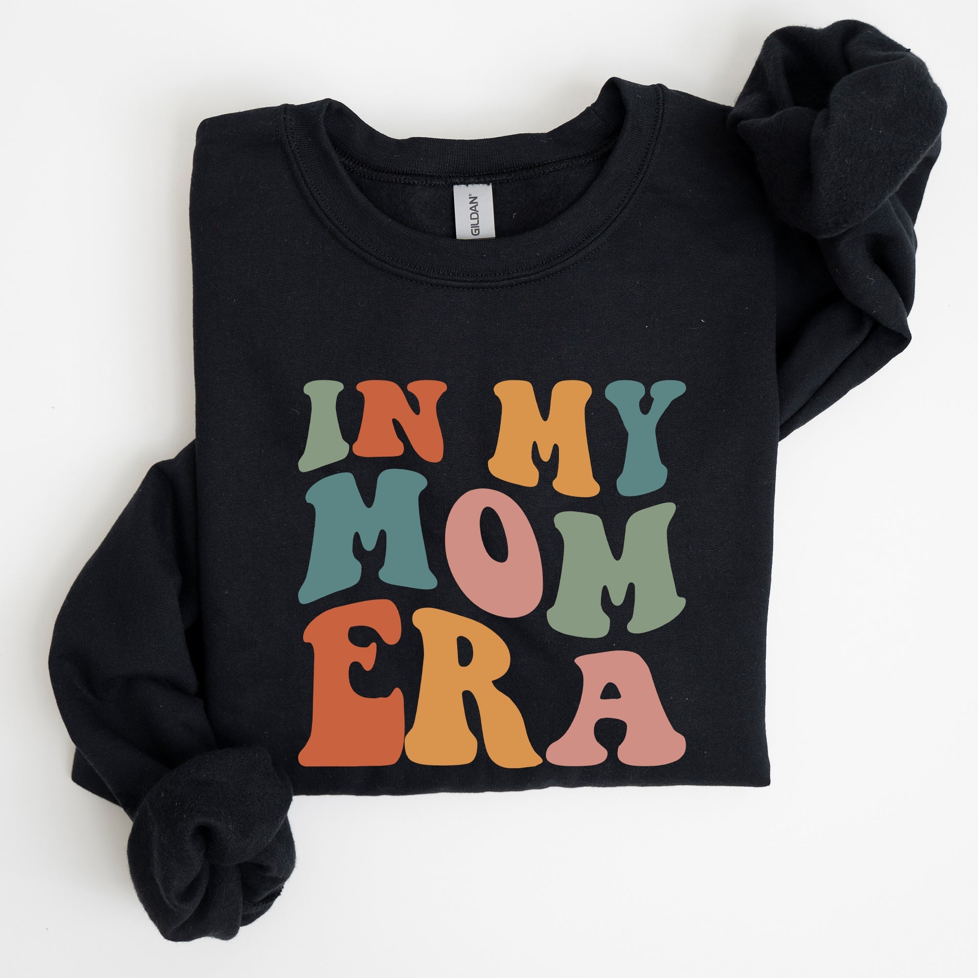 In My Mom Era Mother's Day Colorful Heart Graphic Cozy Fleece Ultra Lined Sweatshirt