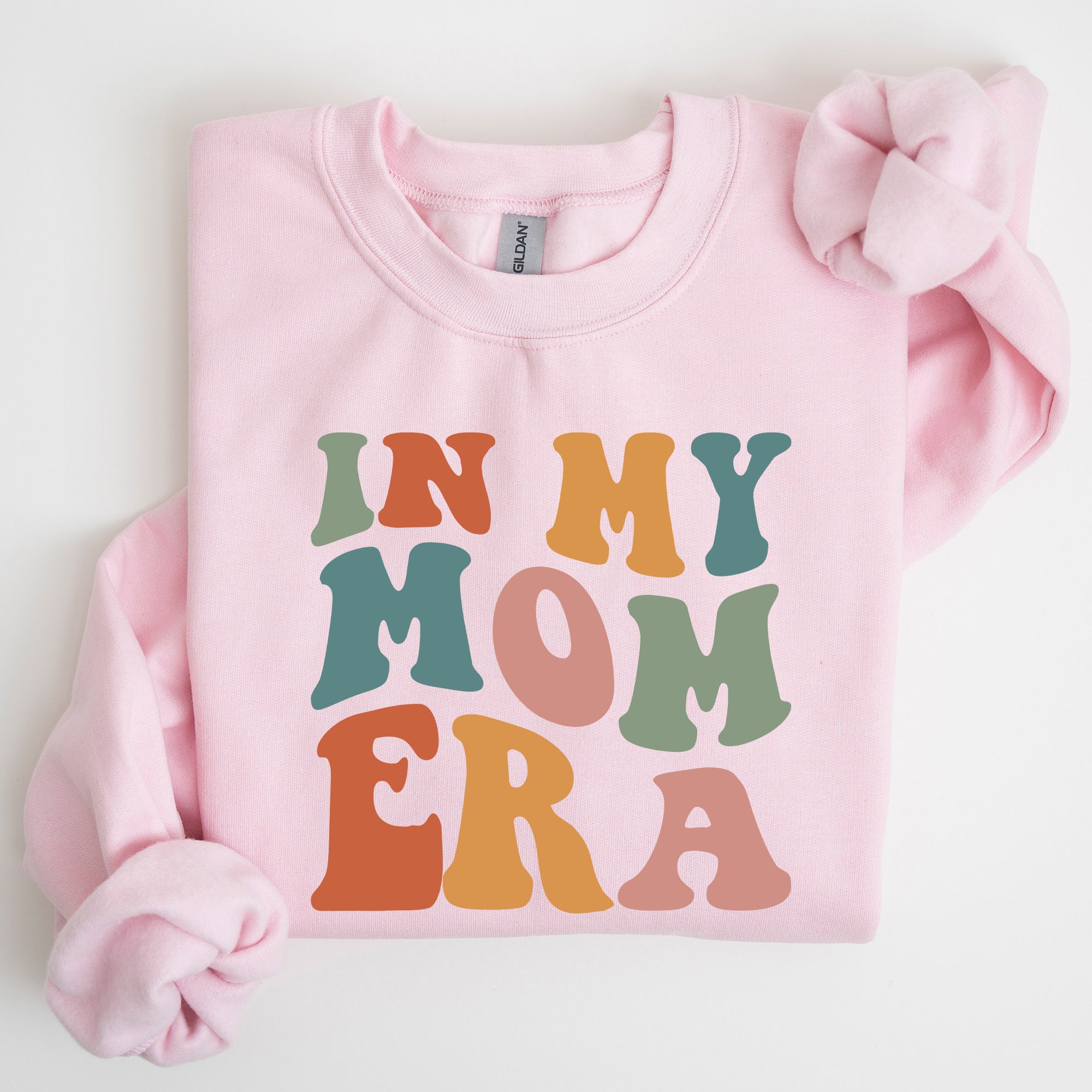 In My Mom Era Mother's Day Colorful Heart Graphic Cozy Fleece Ultra Lined Sweatshirt