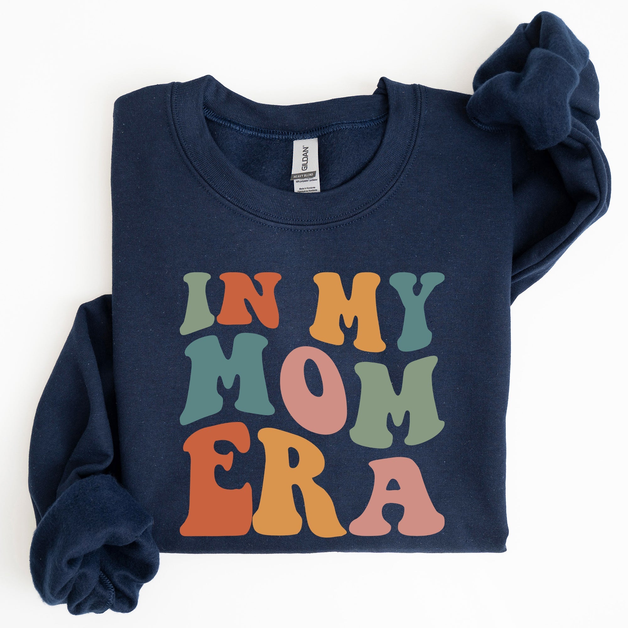 In My Mom Era Mother's Day Colorful Heart Graphic Cozy Fleece Ultra Lined Sweatshirt
