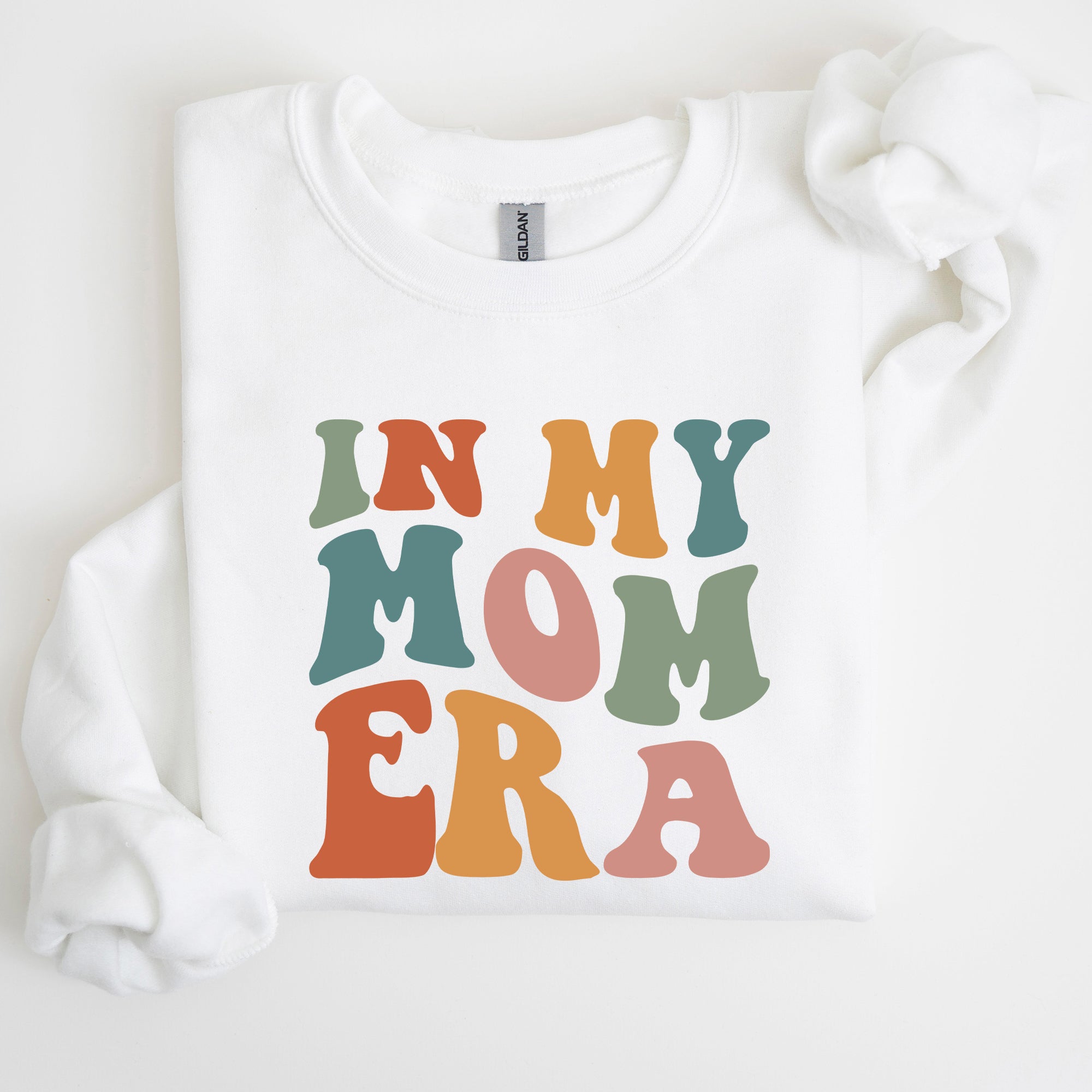 In My Mom Era Mother's Day Colorful Heart Graphic Cozy Fleece Ultra Lined Sweatshirt