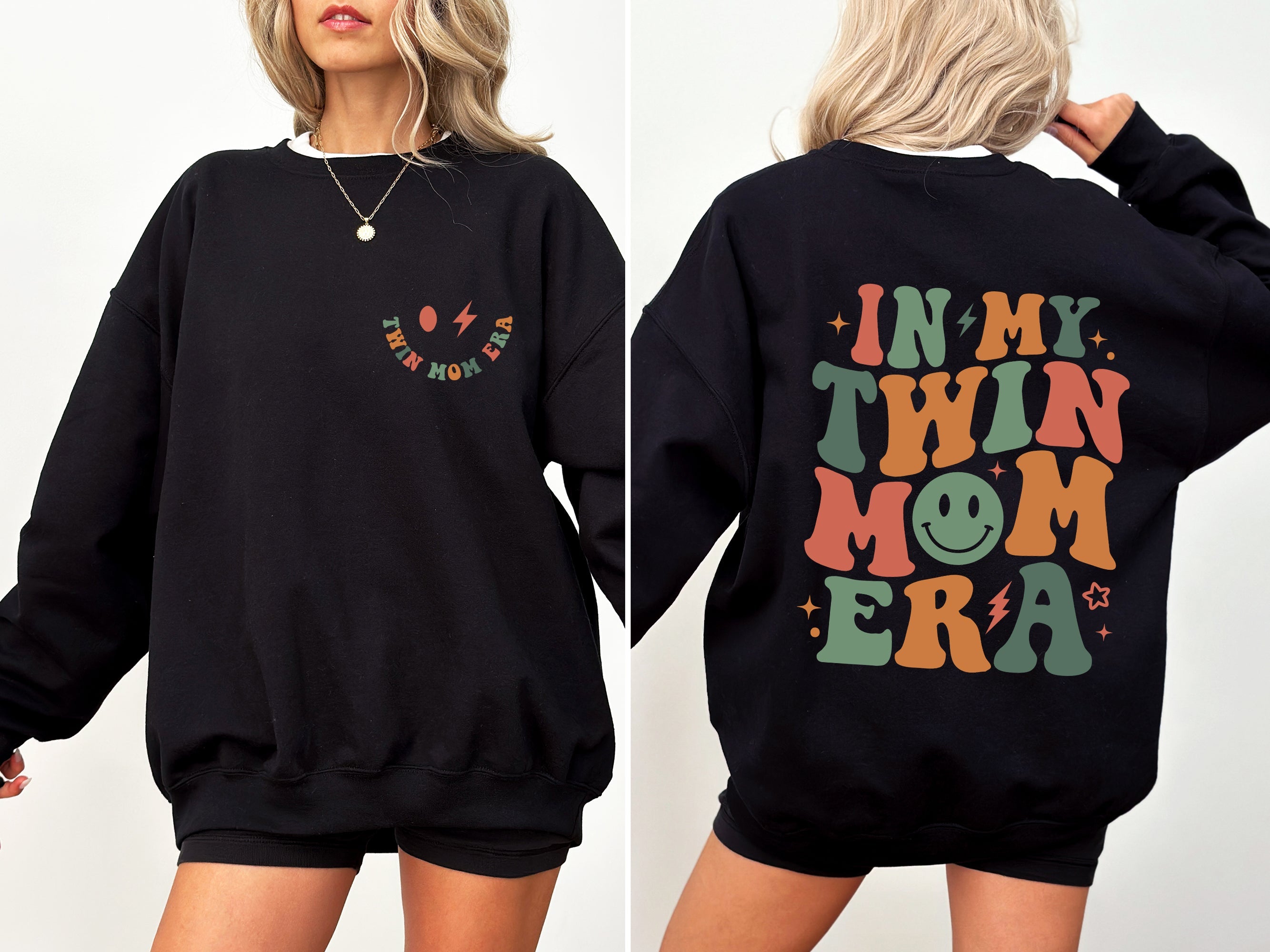 In My Twin Mom Era Mother's Day Edition For Twin Moms Everywhere Celebrating Double Joy Sweatshirt