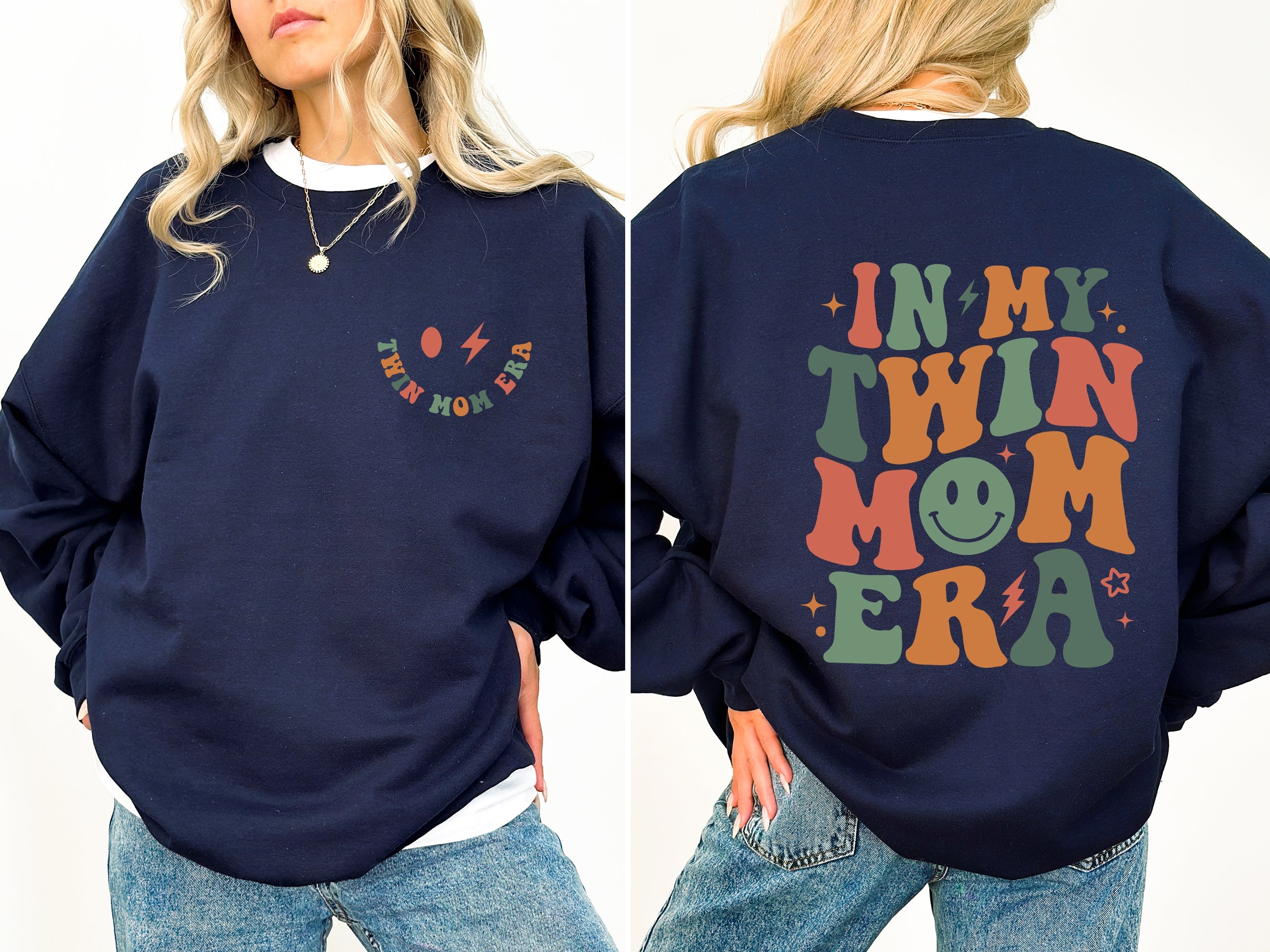 In My Twin Mom Era Mother's Day Edition For Twin Moms Everywhere Celebrating Double Joy Sweatshirt