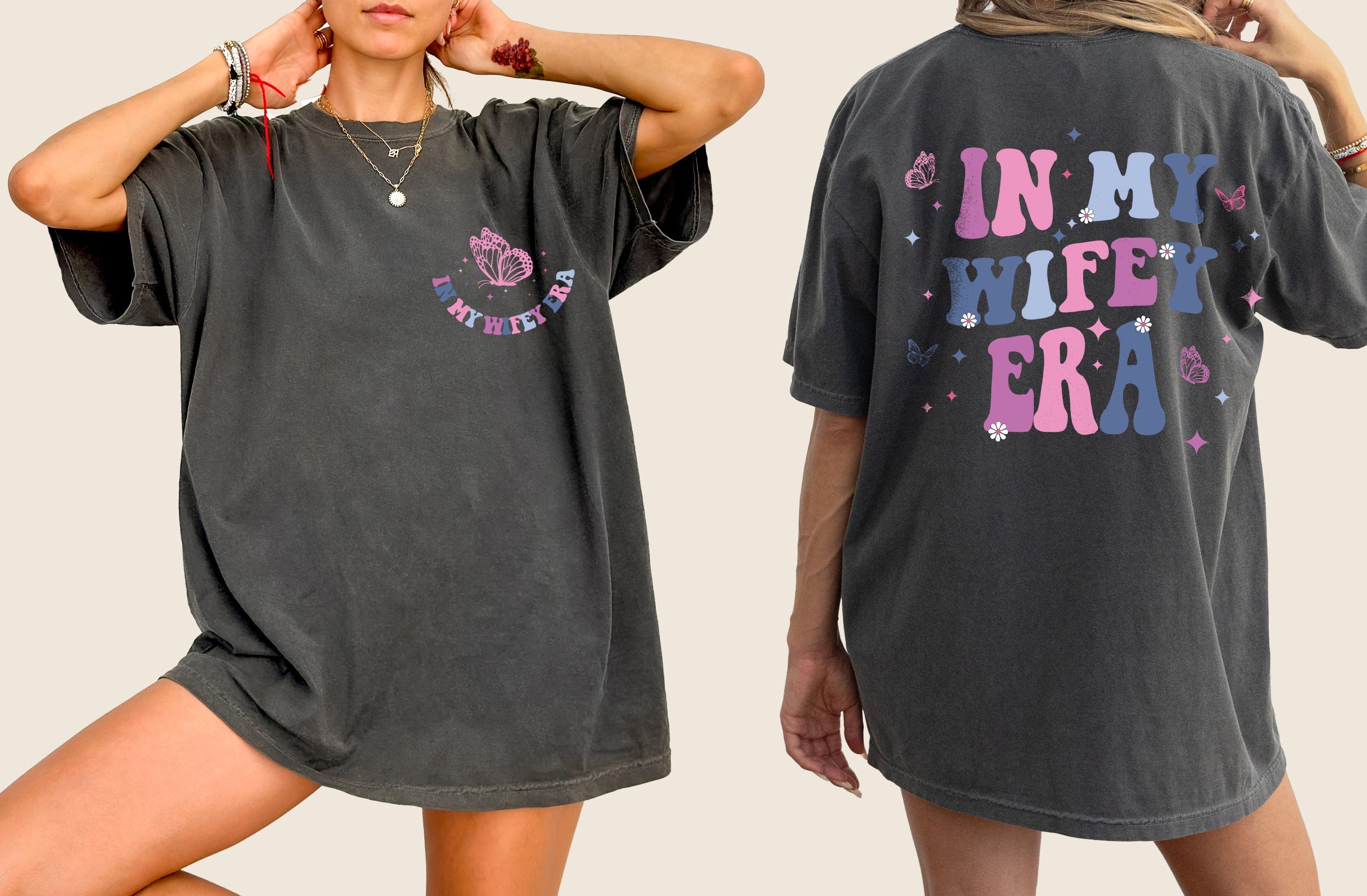 In My Wifey Era Engaged Married Bridal Shower Wedding Edition Comfort Colors Tee