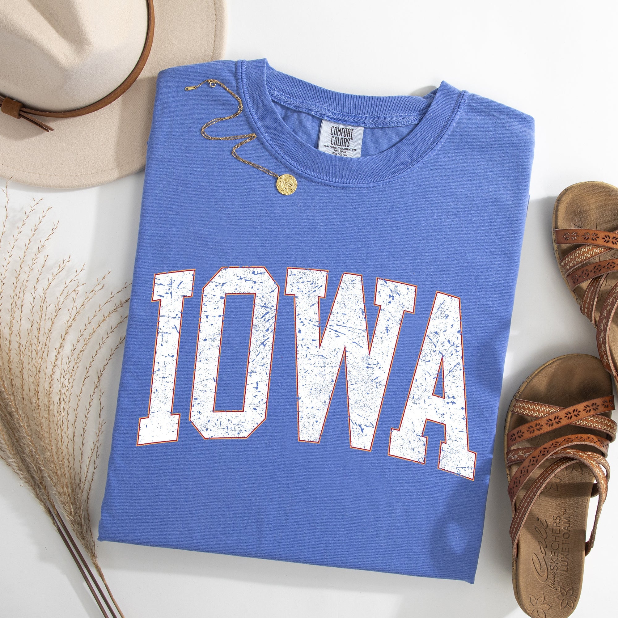 Iowa Football Game Day Tailgate Party University College State Pride Classic Comfort Colors Tee