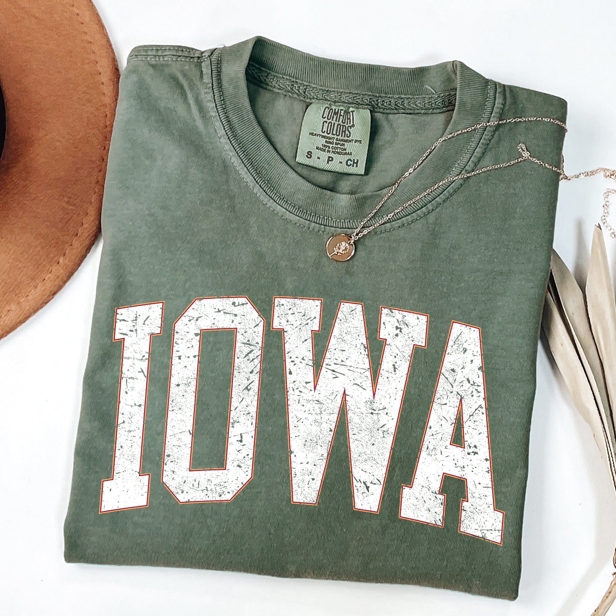 Iowa Football Game Day Tailgate Party University College State Pride Classic Comfort Colors Tee