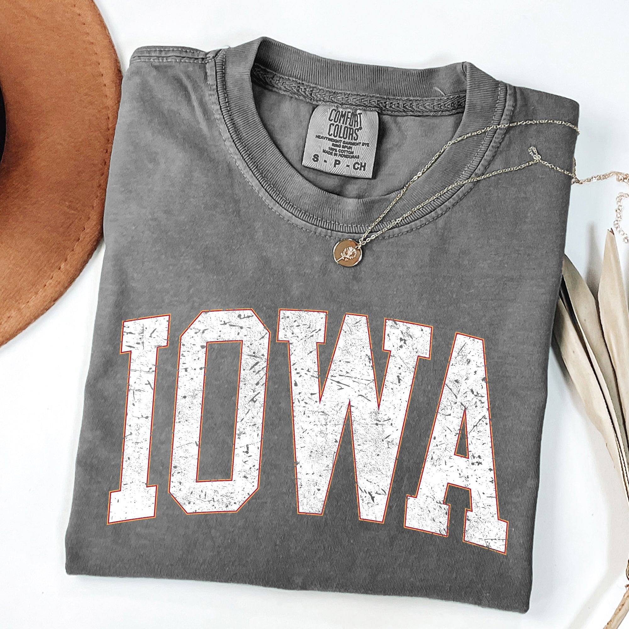 Iowa Football Game Day Tailgate Party University College State Pride Classic Comfort Colors Tee