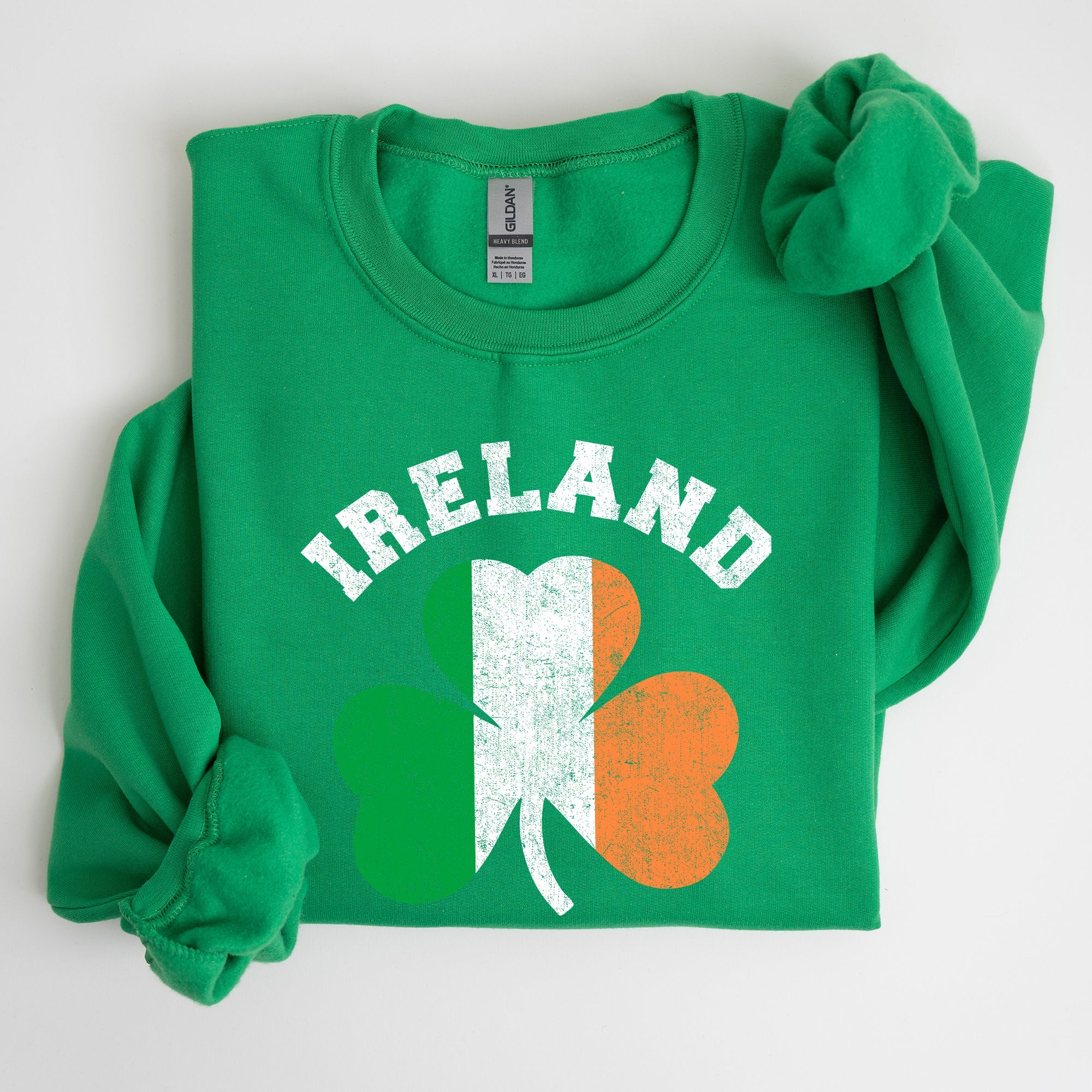 Ireland Shamrock Flag St Patrick's Day Irish Pride Emblem Graphic Cozy Sweatshirt