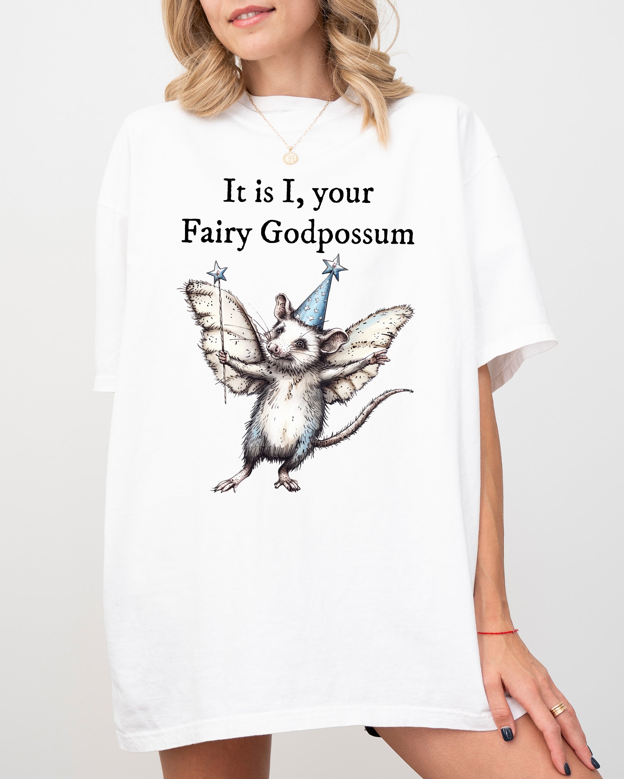 It Is I, Your Fairy Godpossum Opossum Meme That Whimsically Celebrates Quirky Critter Love And Memes Comfort Colors Tee