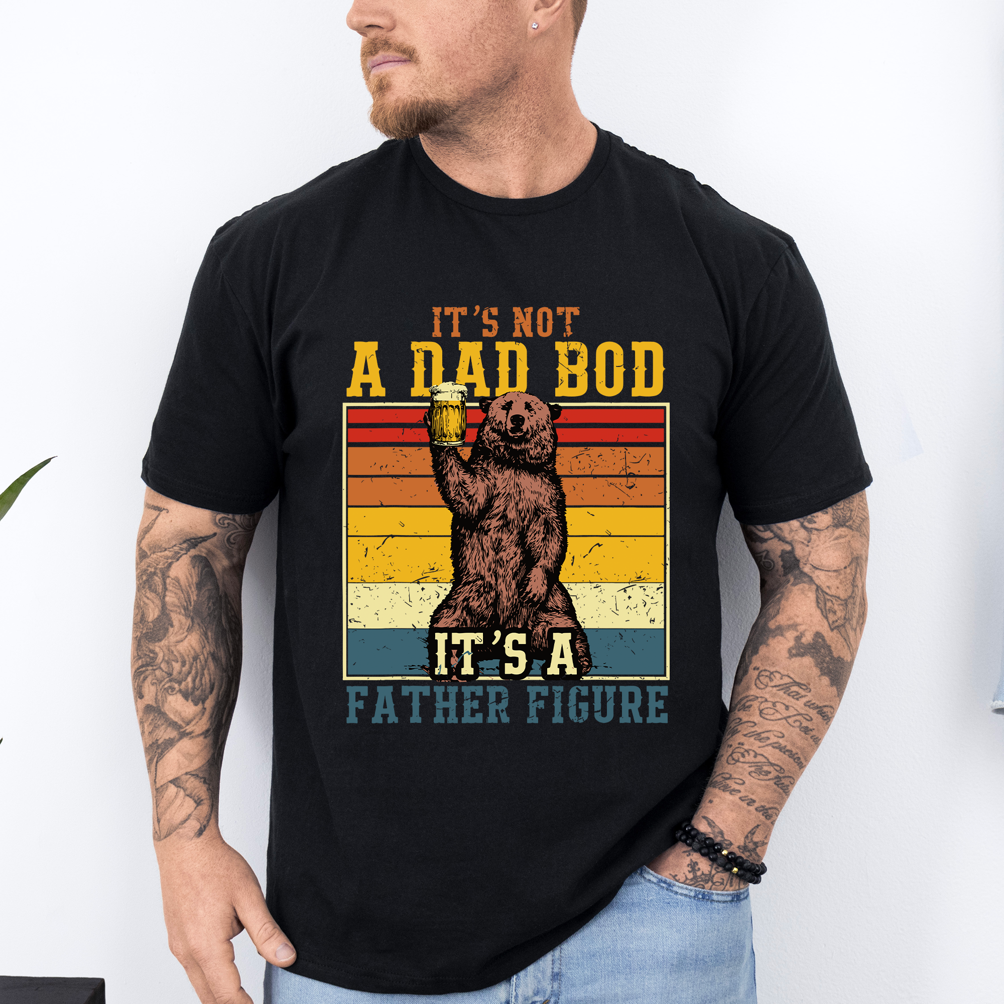 It's Not A Dad Bod, It's A Father Figure Bear Beer Father's Day Official Graphic Tee