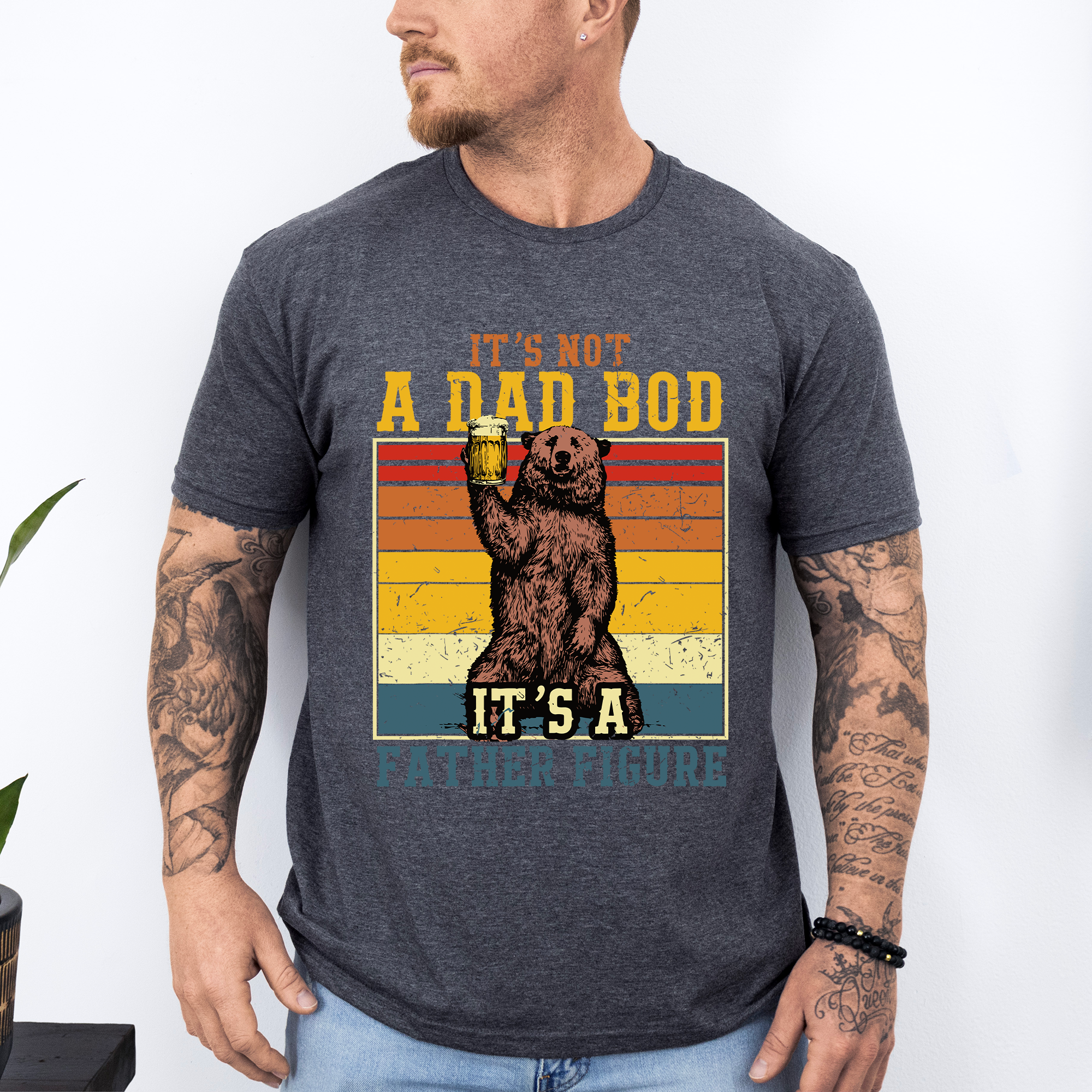 It's Not A Dad Bod, It's A Father Figure Bear Beer Father's Day Official Graphic Tee