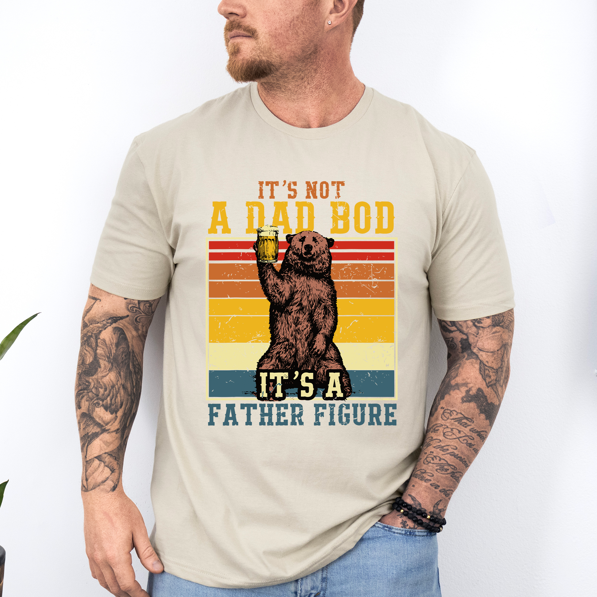 It's Not A Dad Bod, It's A Father Figure Bear Beer Father's Day Official Graphic Tee