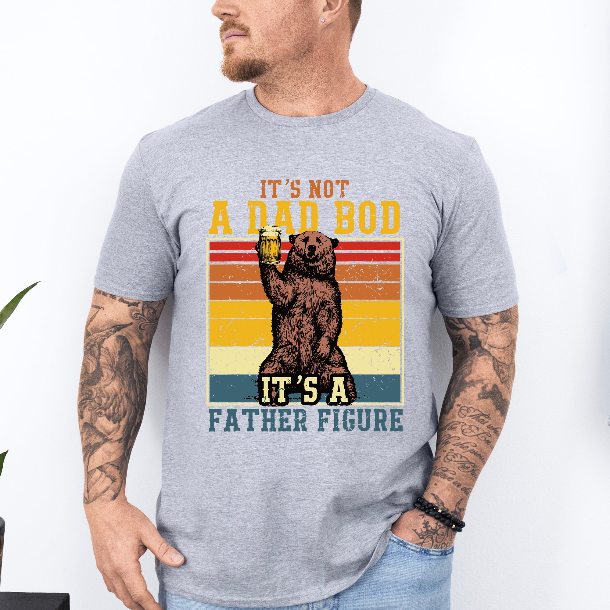 It's Not A Dad Bod, It's A Father Figure Bear Beer Father's Day Official Graphic Tee