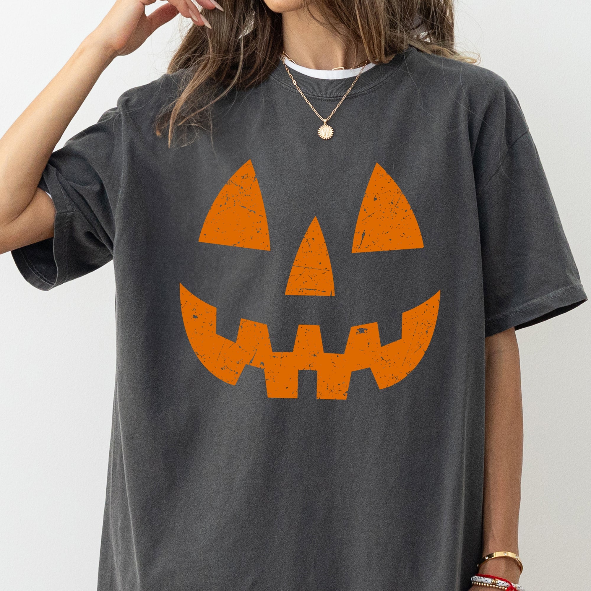 Jack-O-Lantern Halloween Spooky Trick Or Treat Witch Vintage Classic Comfort Colors Tee