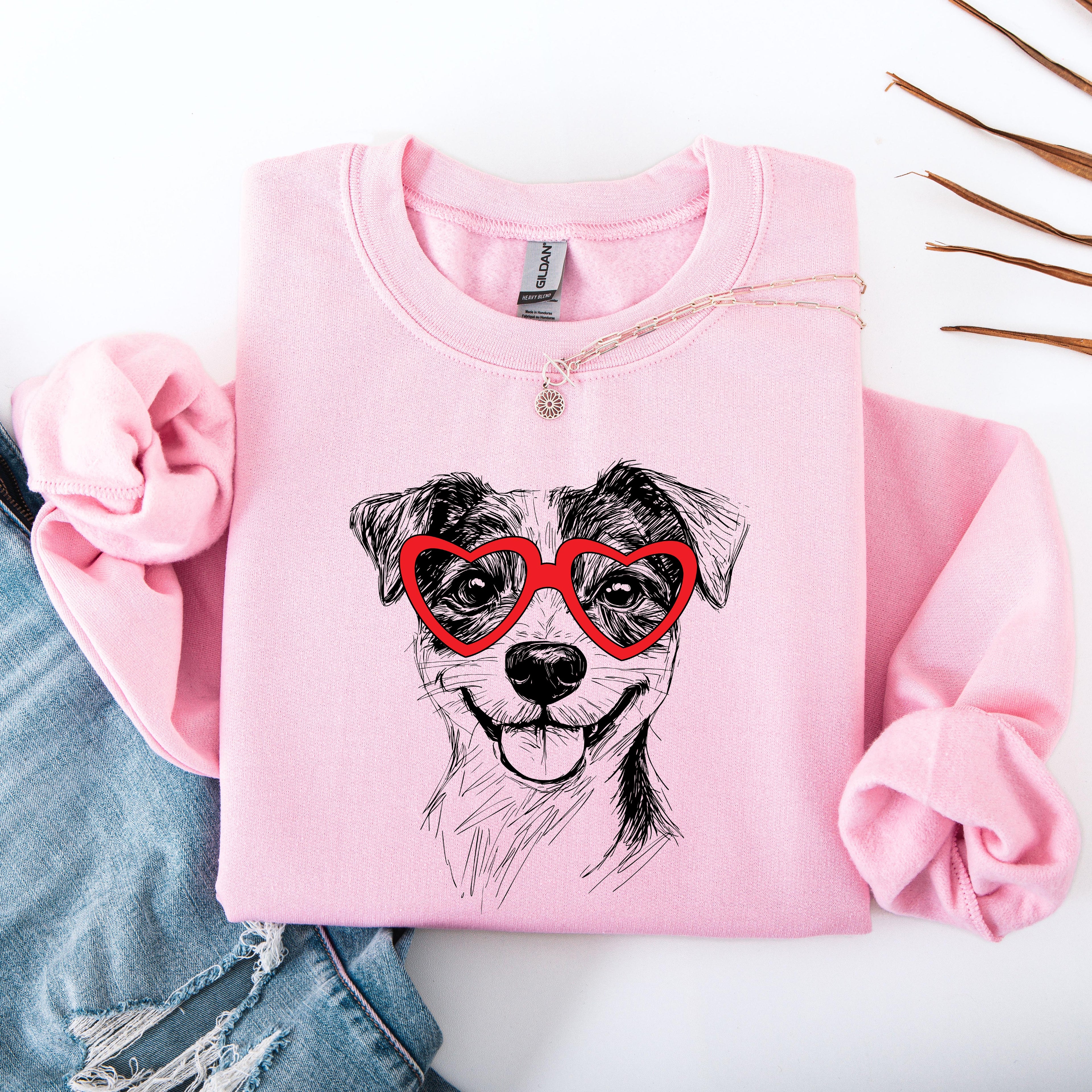 I Heart My Jack Russell The Lovable Little Terrier Dog Breed Enthusiast Graphic Sweatshirt