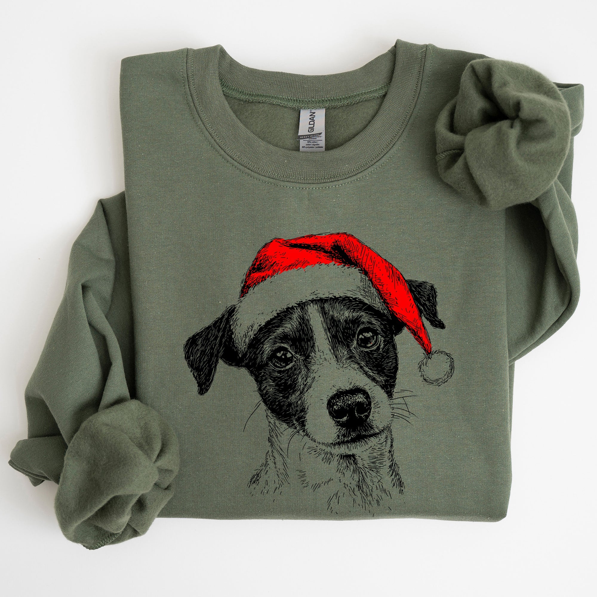 Jack Russell Santa Terrier Christmas Dog Lover Festive Holiday Premium Sweatshirt